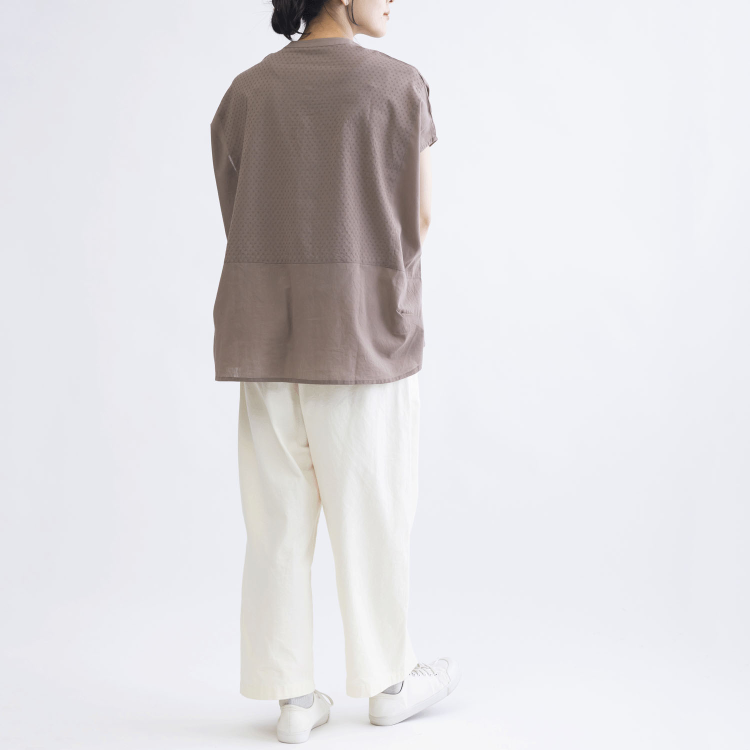 コットンドビーx無地半袖コクーンブラウス - 画像14