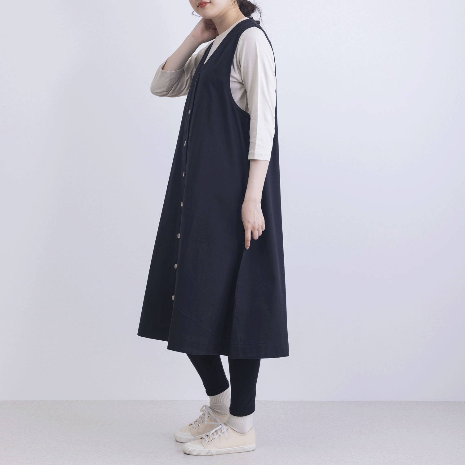 コットンツイルジレワンピース - 画像3