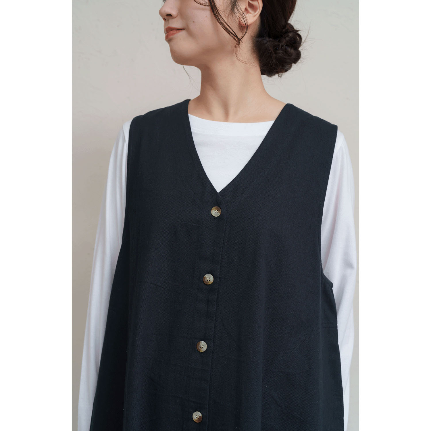 コットンツイルジレワンピース - 画像5