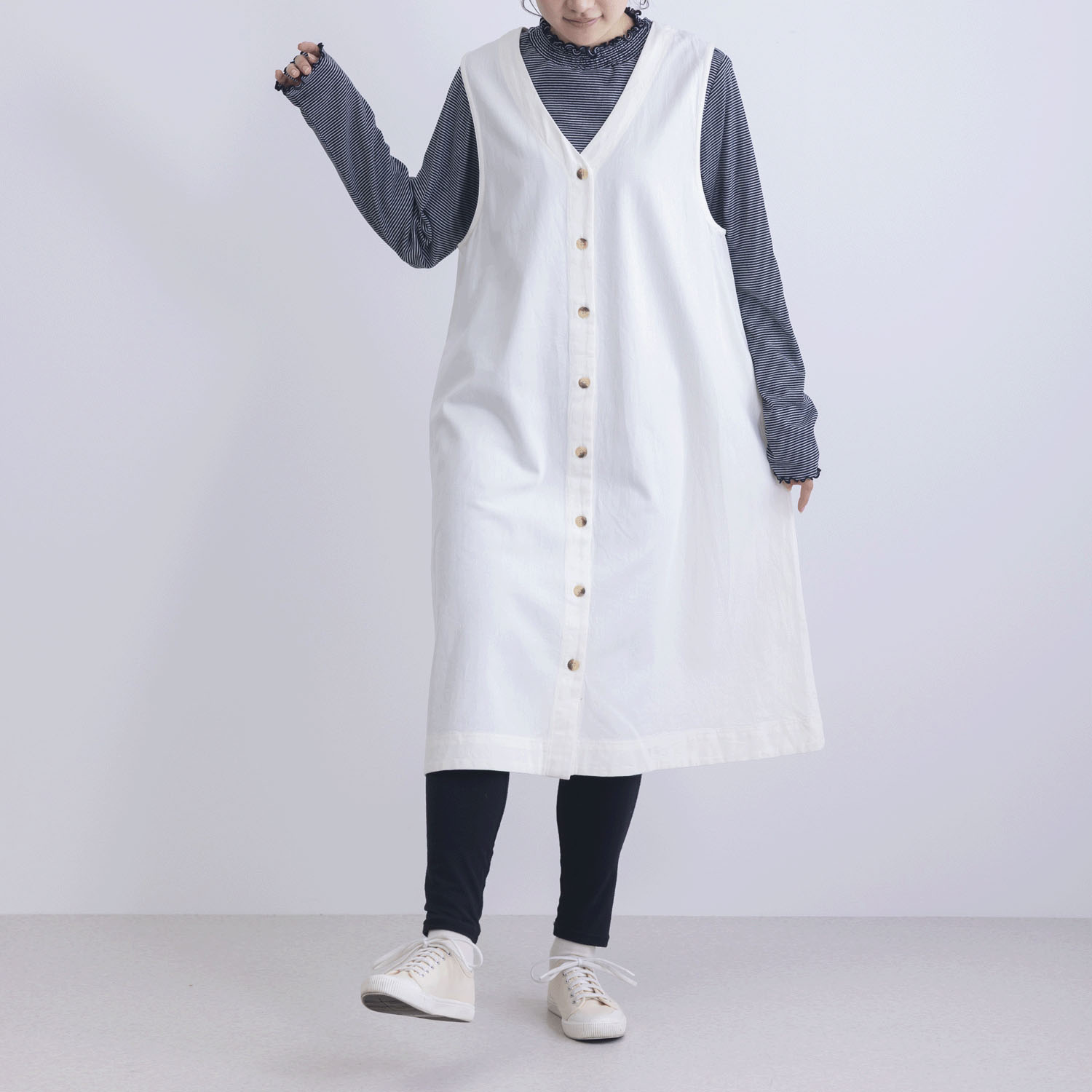 コットンツイルジレワンピース - 画像8