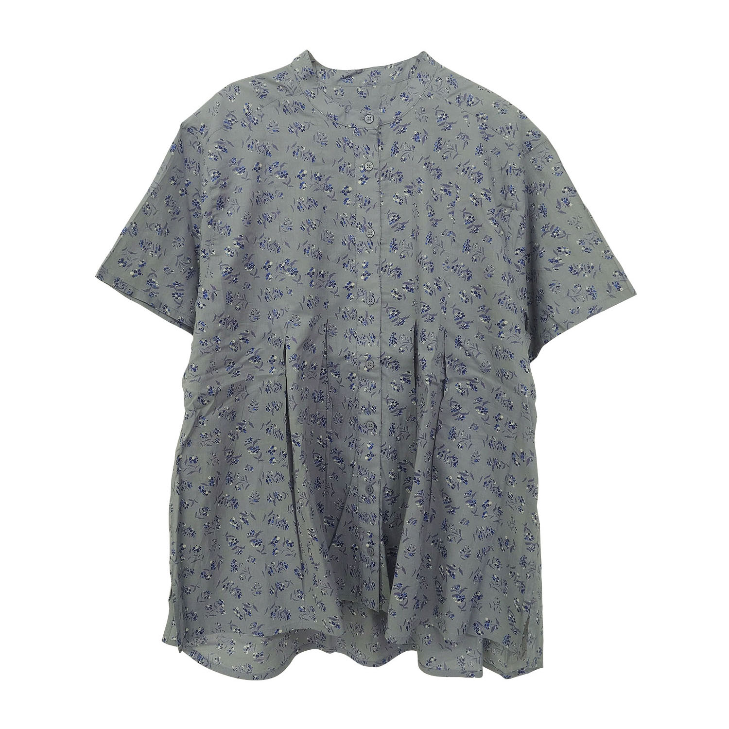 花柄フロントタック5分袖前開きブラウス - 画像6