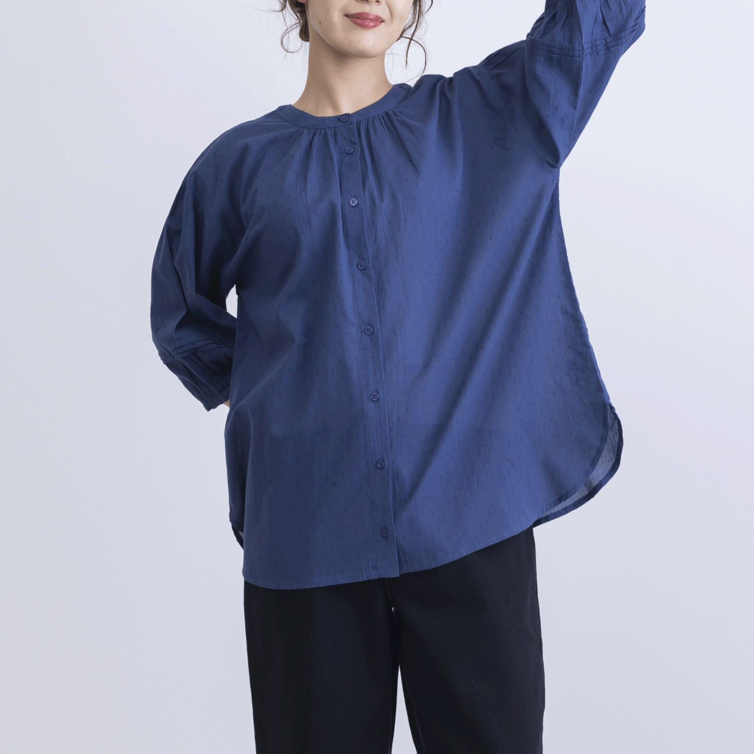 ストライプ＆ドビー前後2WAYブラウス - 画像21