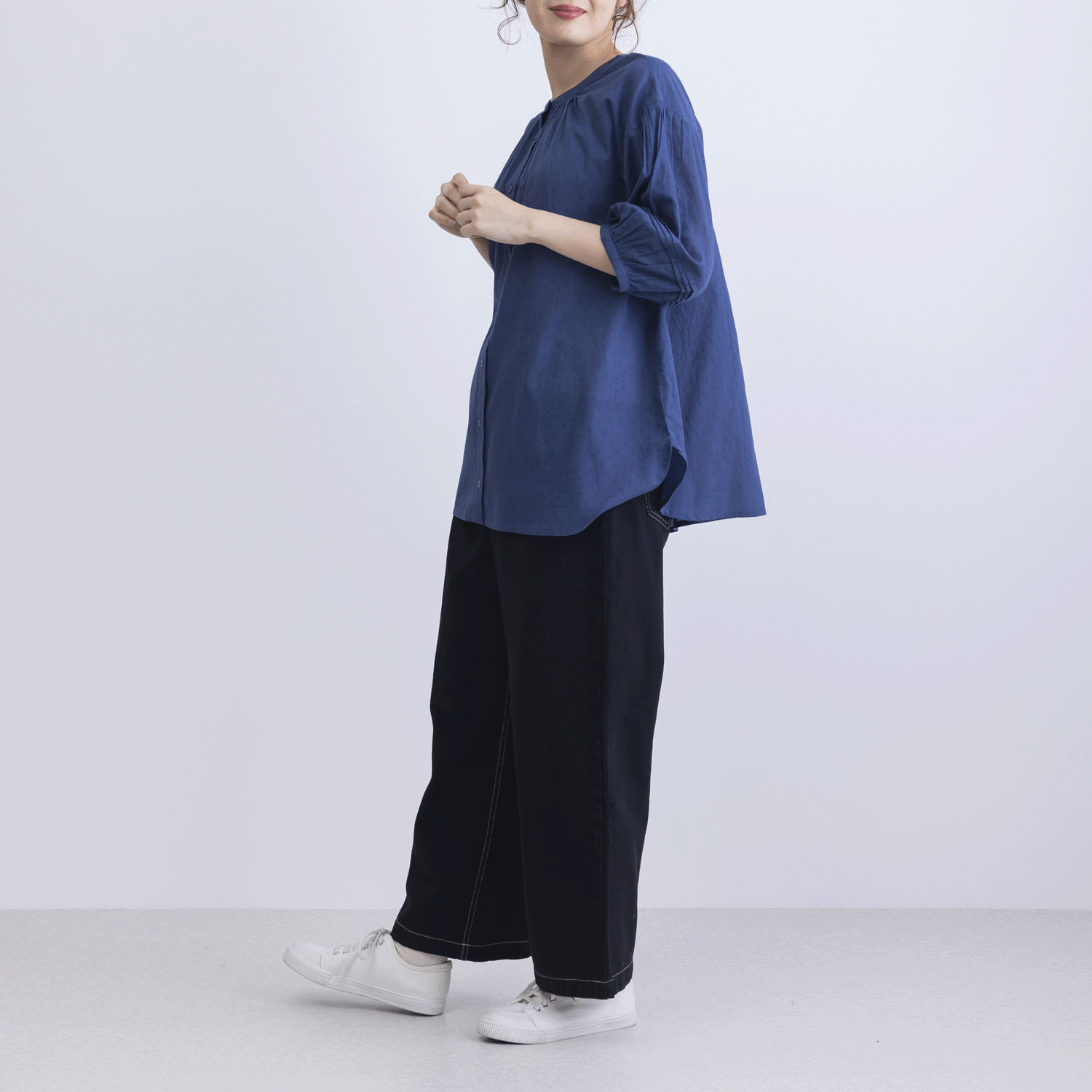 ストライプ＆ドビー前後2WAYブラウス - 画像22