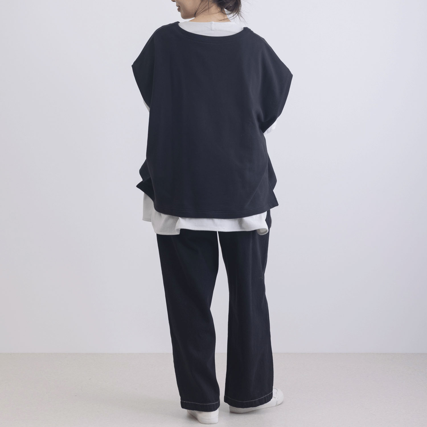 CVC裏毛深Vネックベスト - 画像9