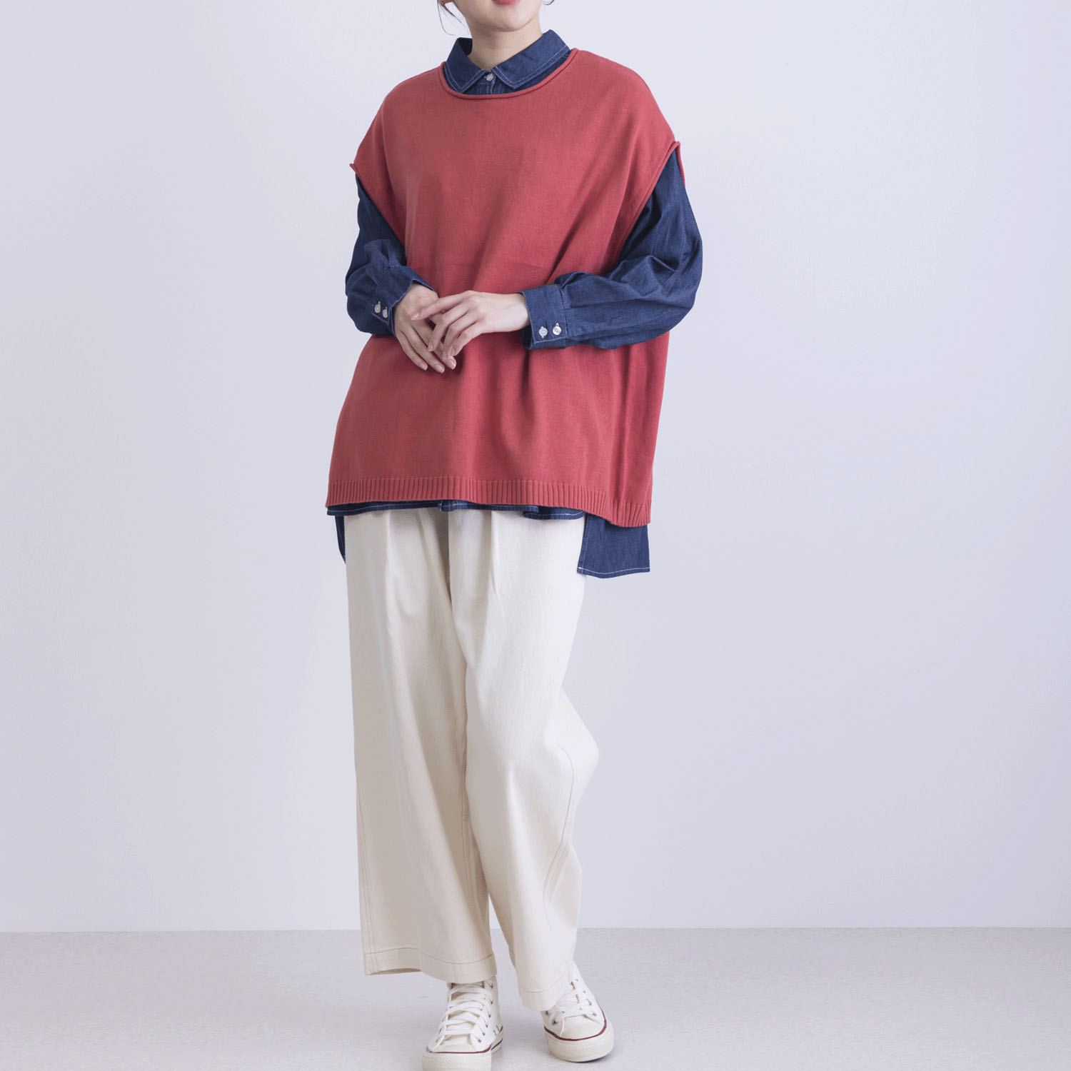 綿ニットベスト - 画像17