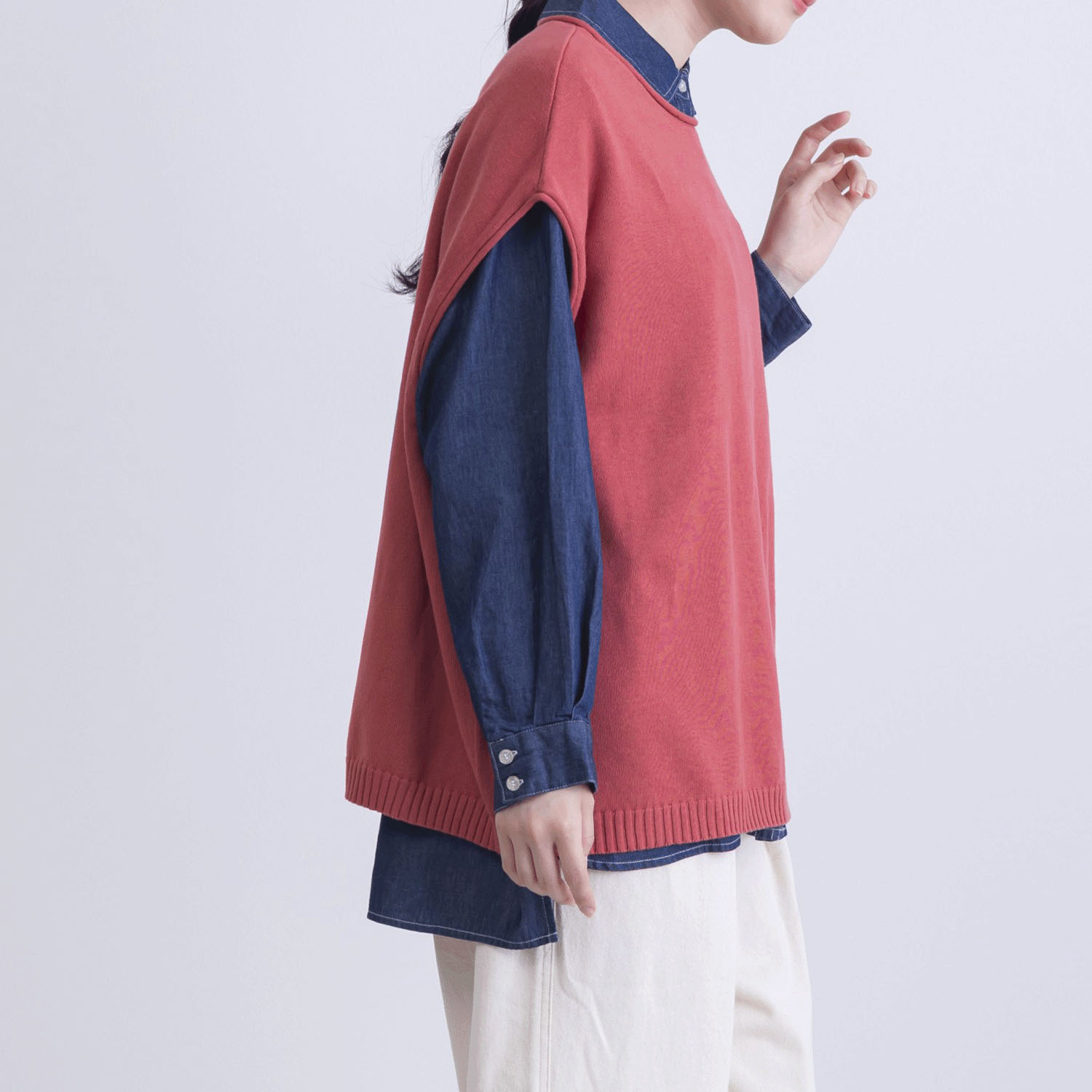 綿ニットベスト - 画像18