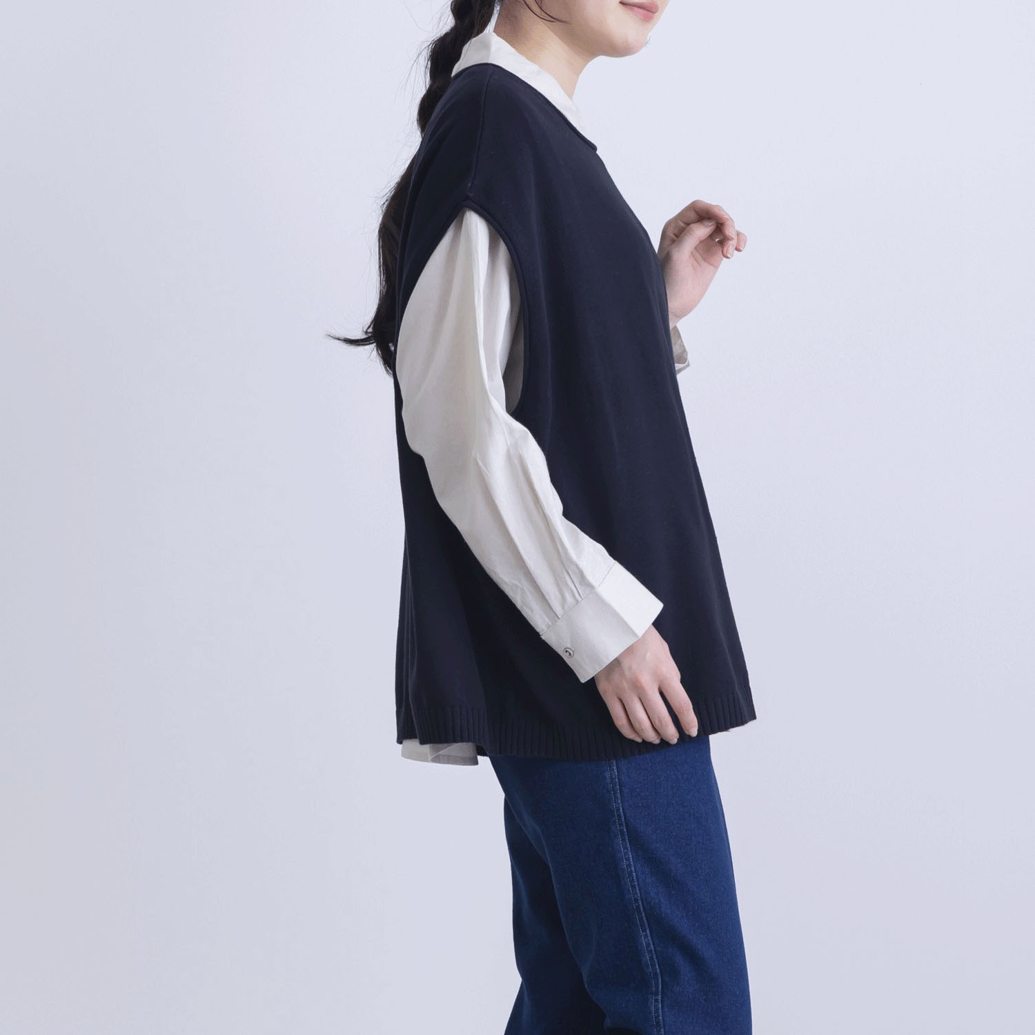 綿ニットベスト - 画像3