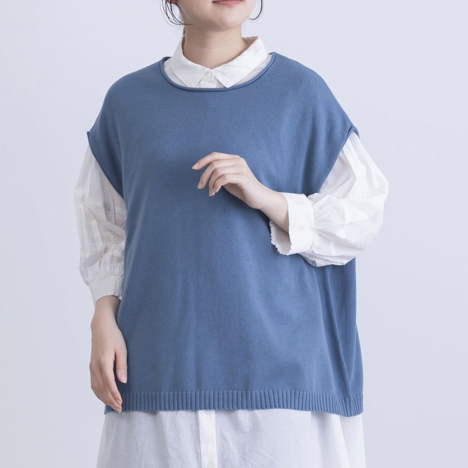 綿ニットベスト