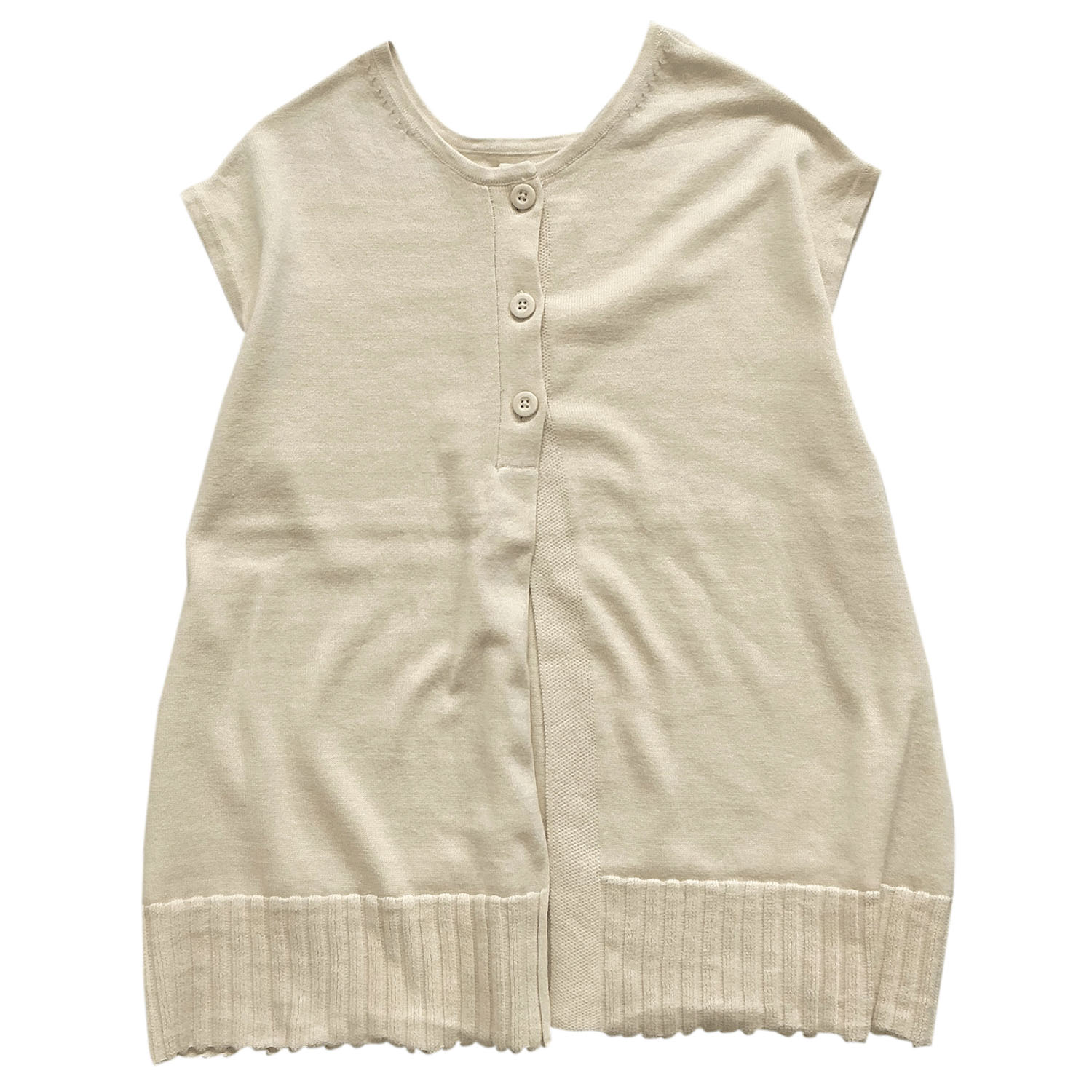 綿ニット前後2WAYベスト - 画像12