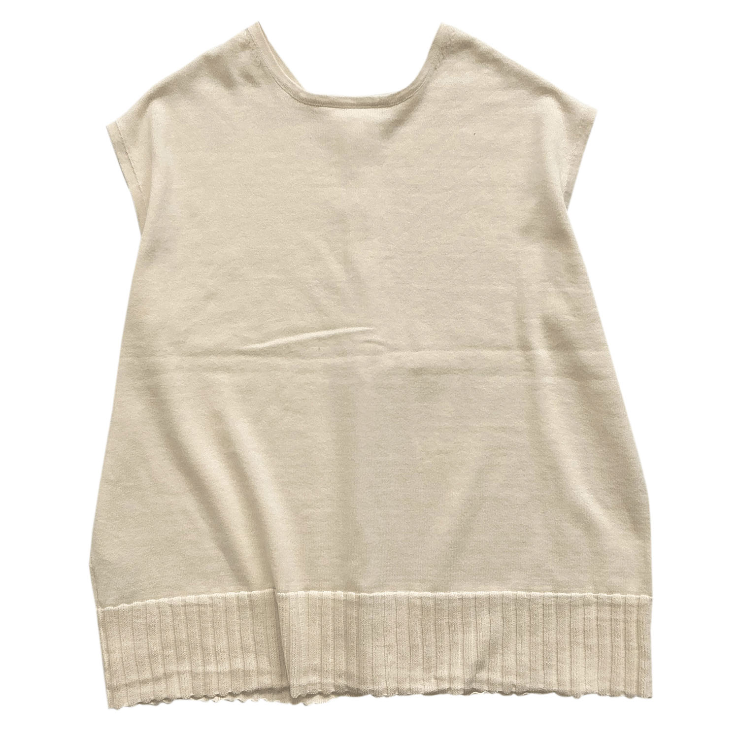 綿ニット前後2WAYベスト - 画像13