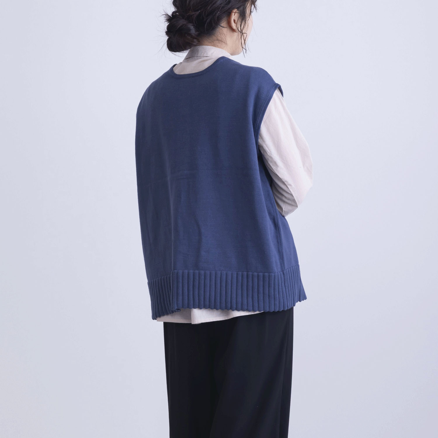 綿ニット前後2WAYベスト - 画像30