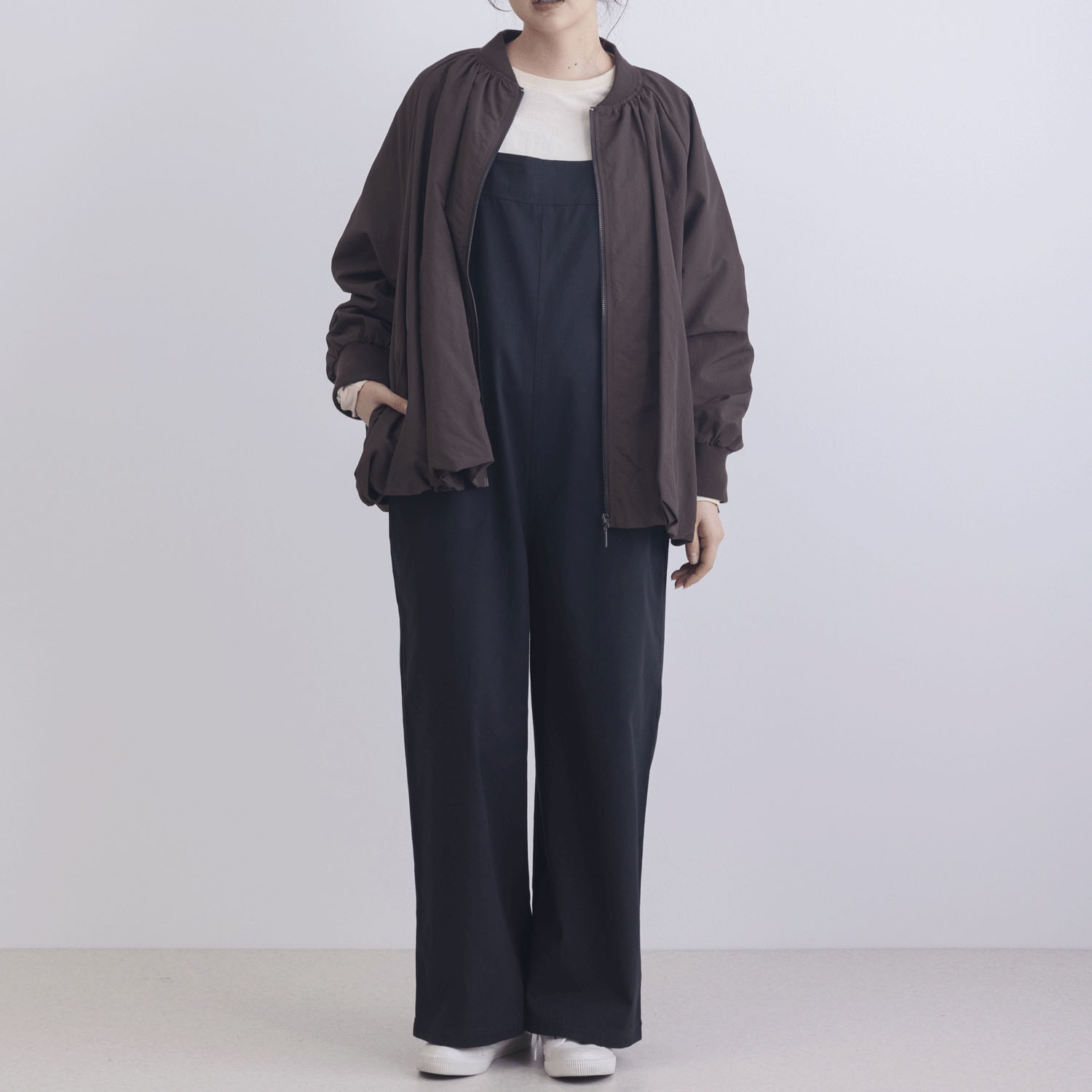 撥水加工＆花粉リリース裾バルーンブルゾン