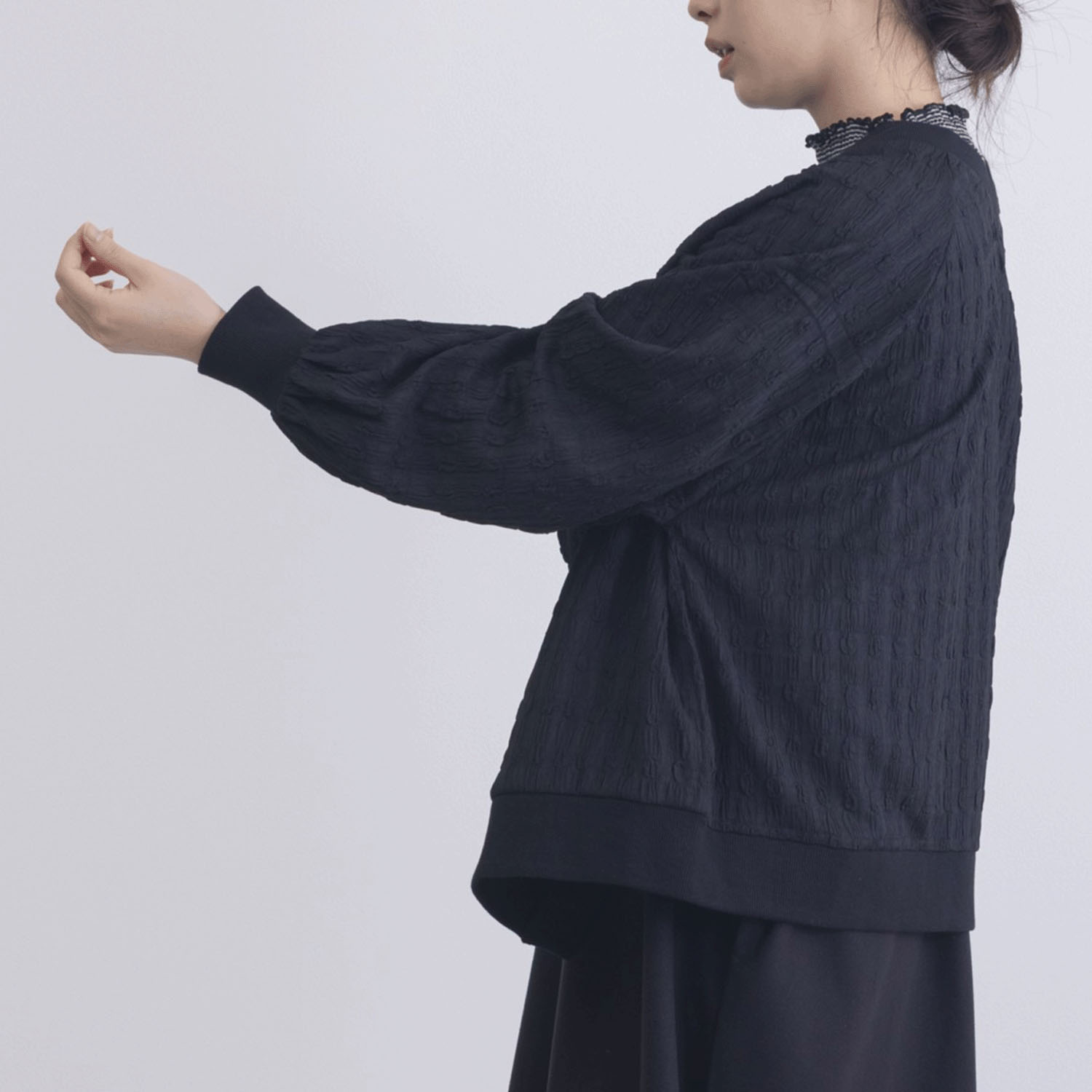 フクレ織りジャガード羽織り - 画像3