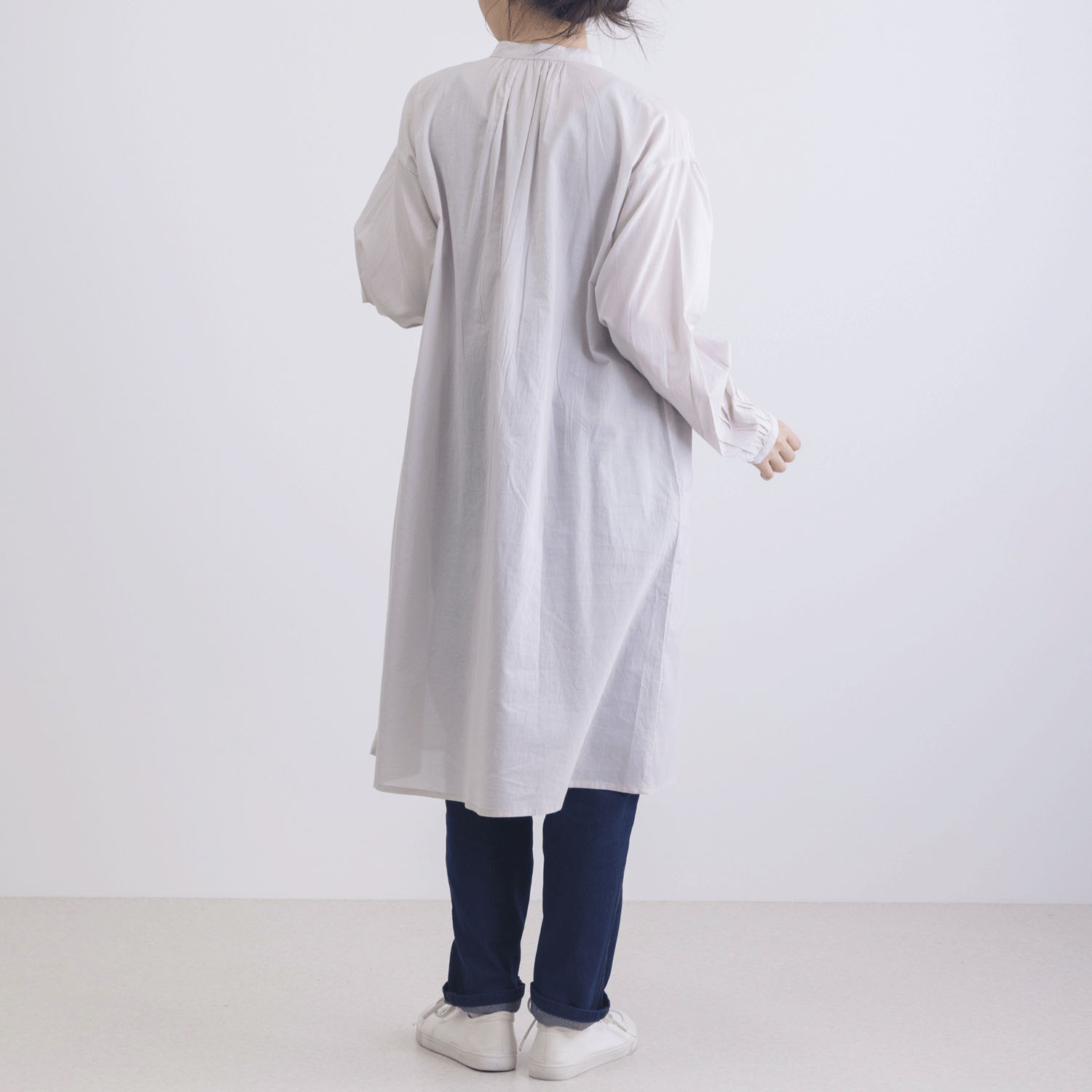 ピンタック＆レース使い前開きワンピース - 画像4