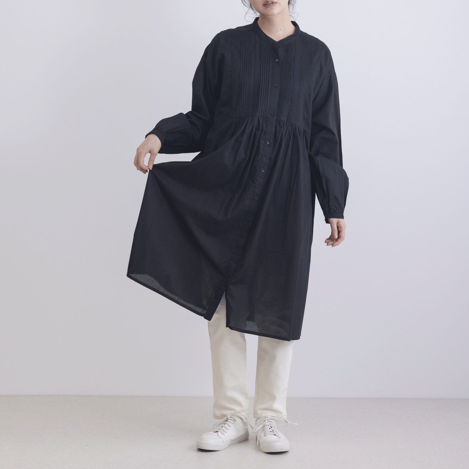 ピンタック＆レース使い前開きワンピース - 画像7