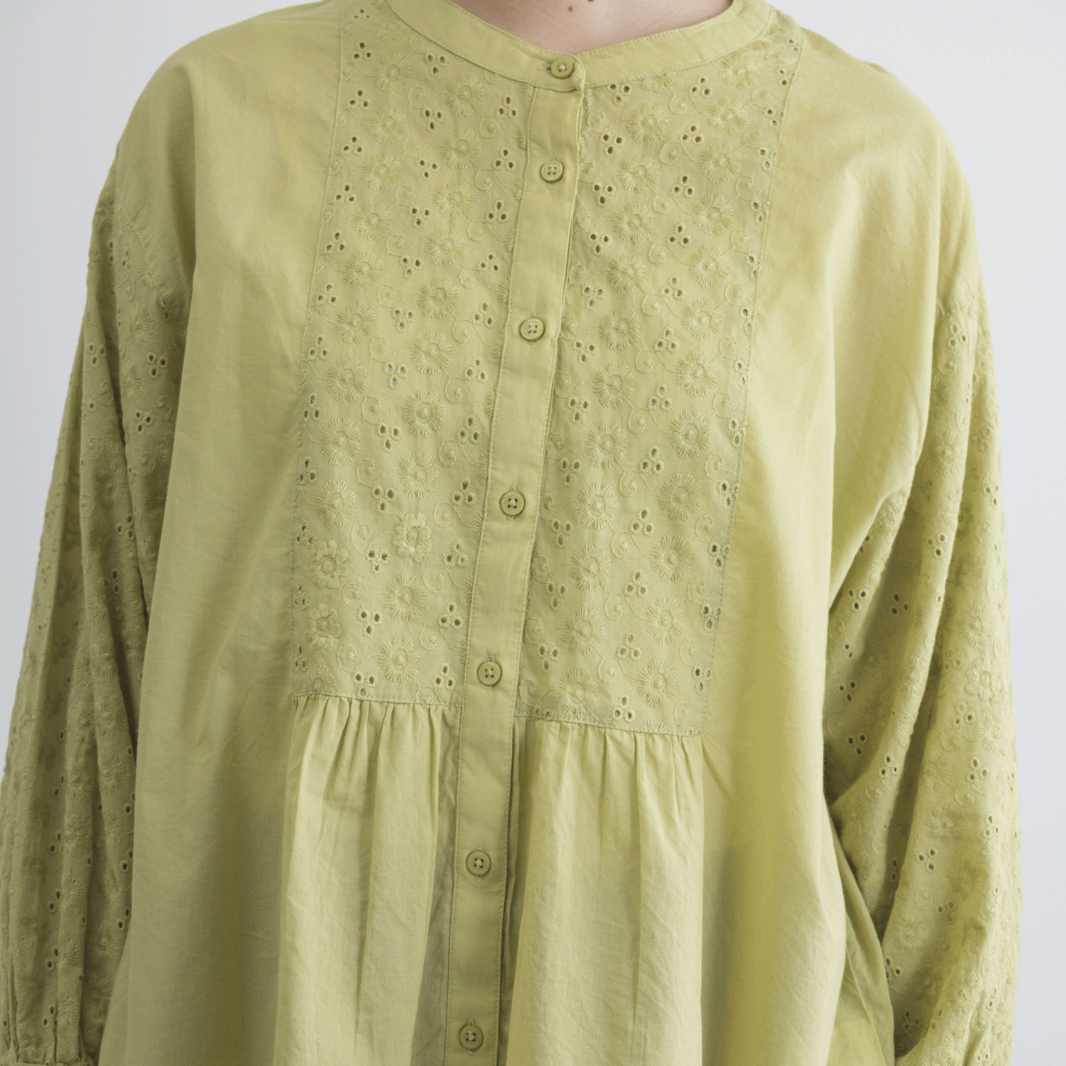 シフリー刺繍前開きブラウス - 画像10