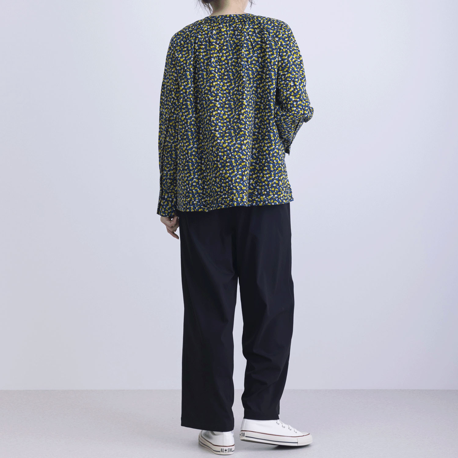 ランダムドットプリント前開きブラウス - 画像18