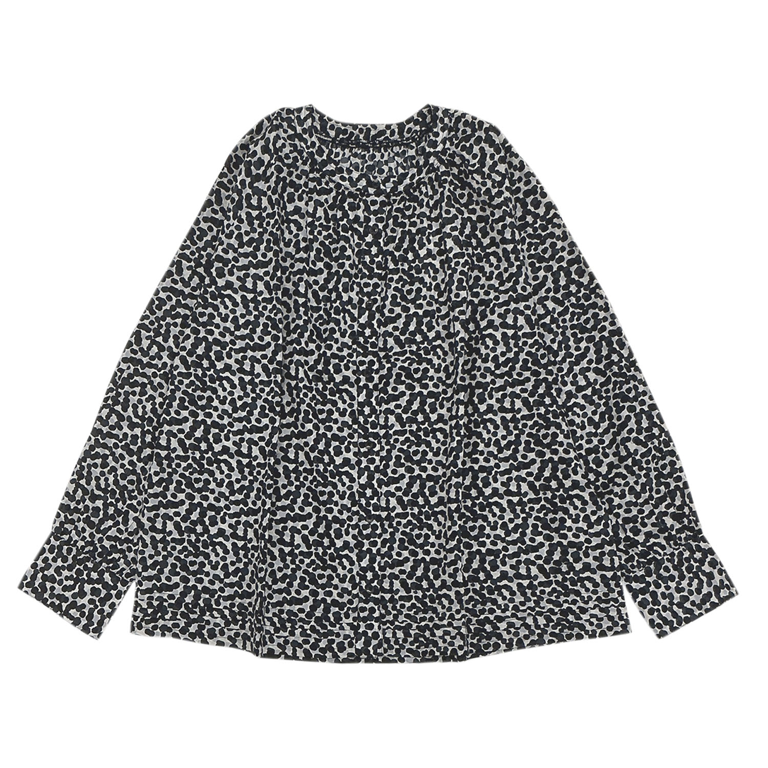 ランダムドットプリント前開きブラウス - 画像6