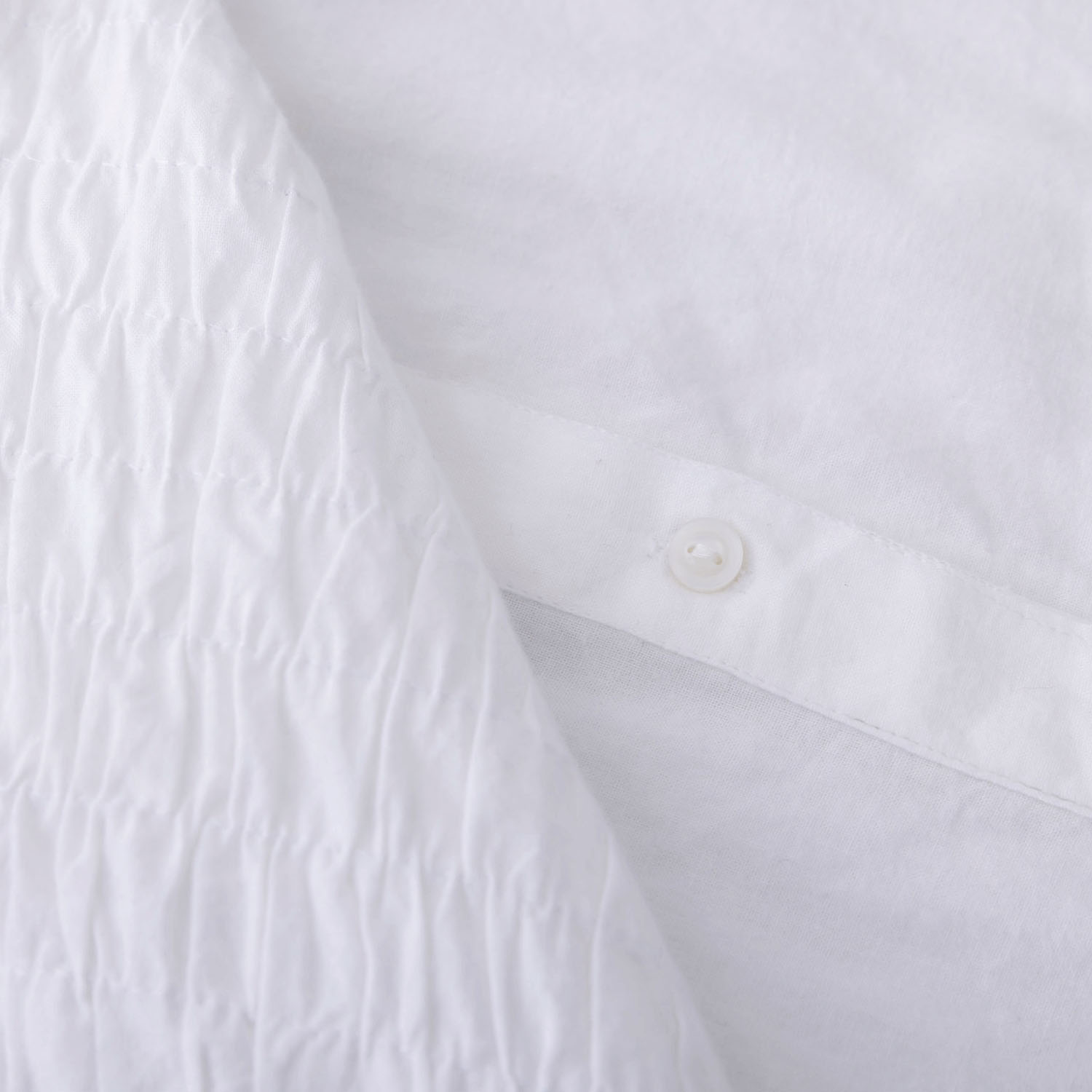 肩シャーリング無地シャツブラウス - 画像5