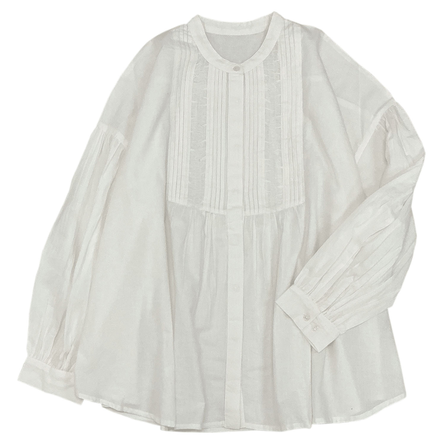 胸元シャーリング＆ピンタックブラウス - 画像6