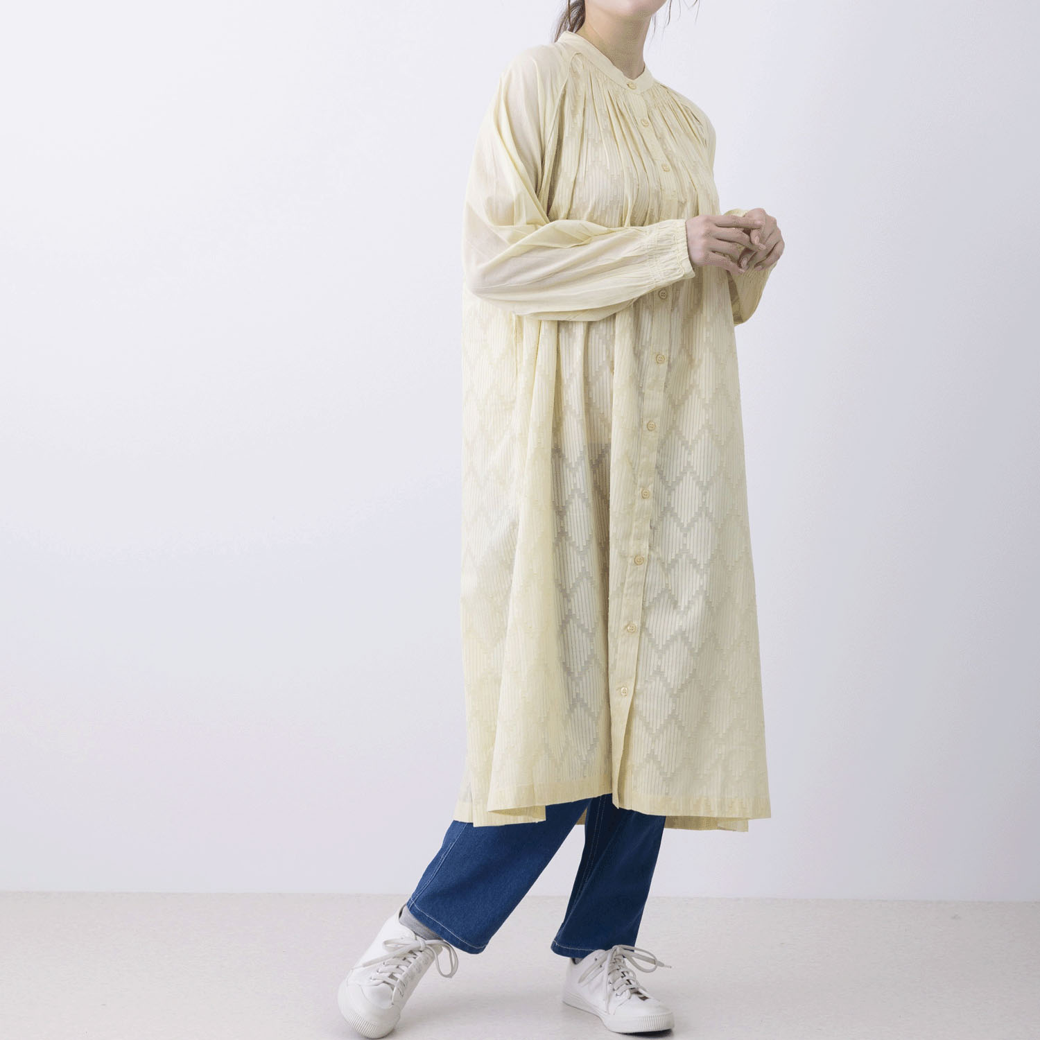 無地＆JQD前開きワンピース - 画像16