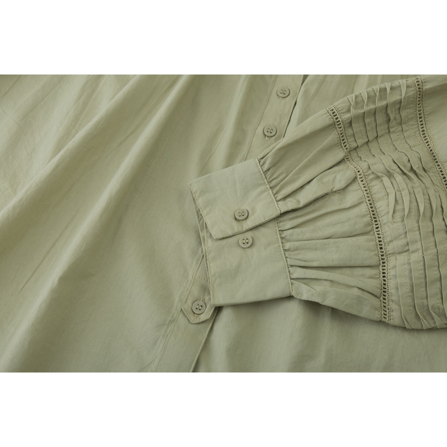 袖ウェーブピンタック前開きブラウス - 画像18