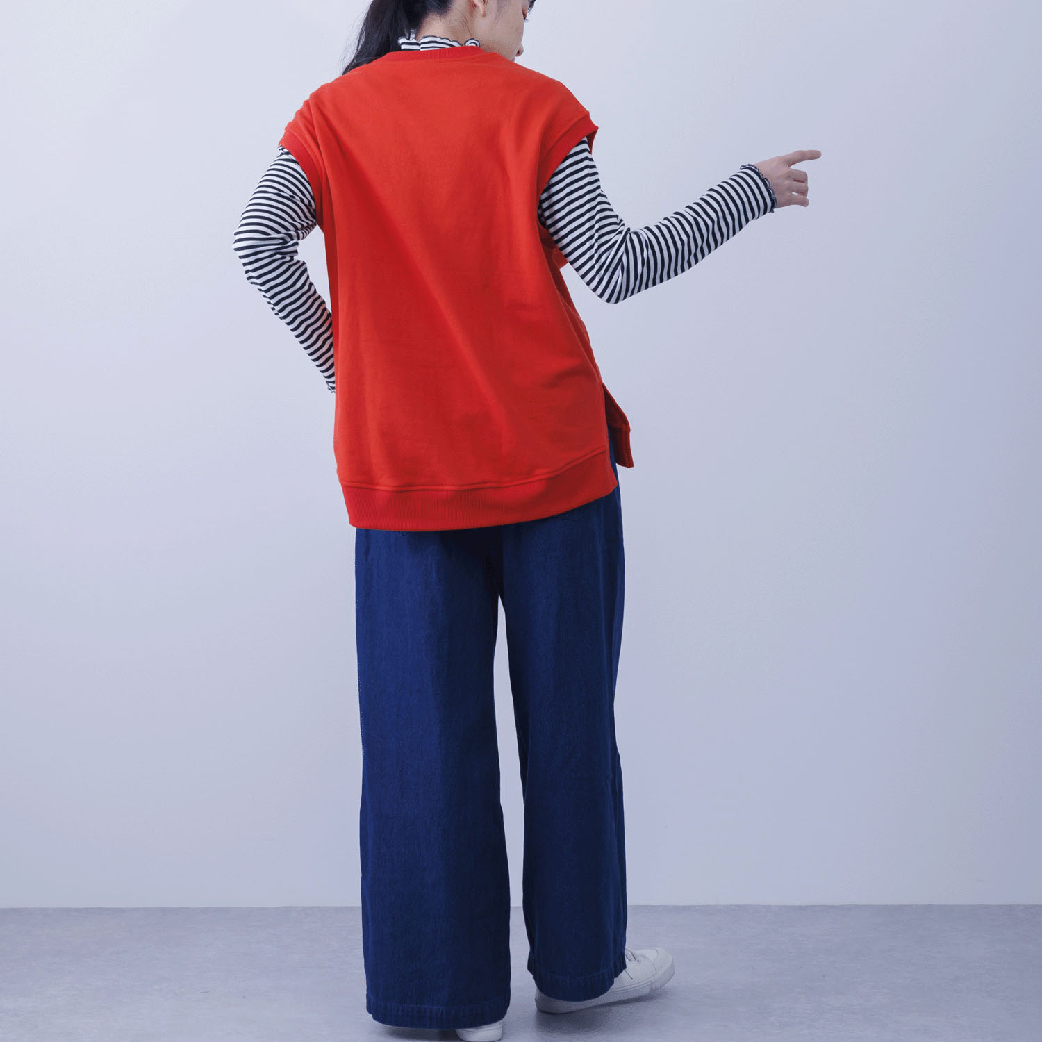 CVC裏毛ニットベスト - 画像14