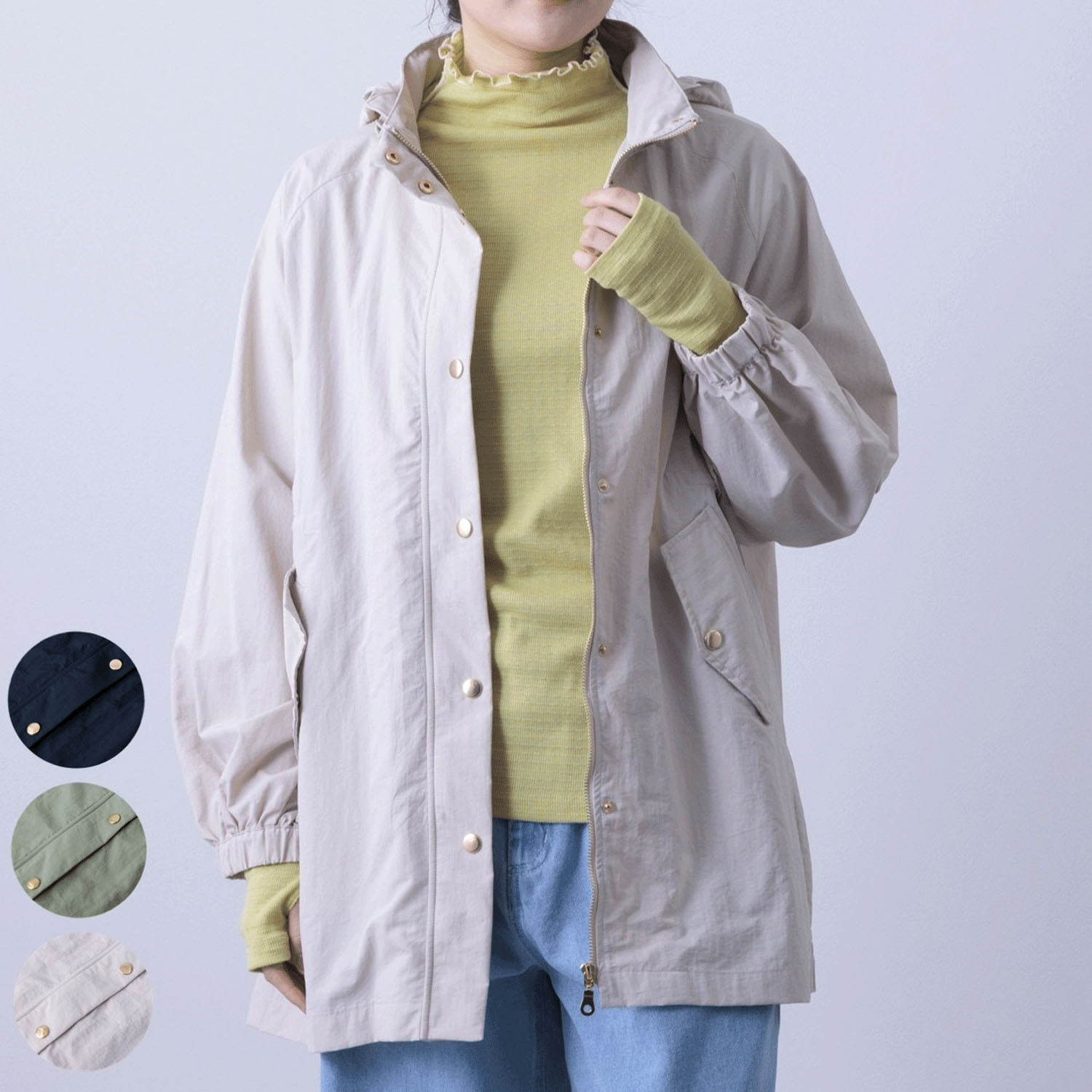 撥水＆花粉リリース加工マウンテンパーカー - 画像1