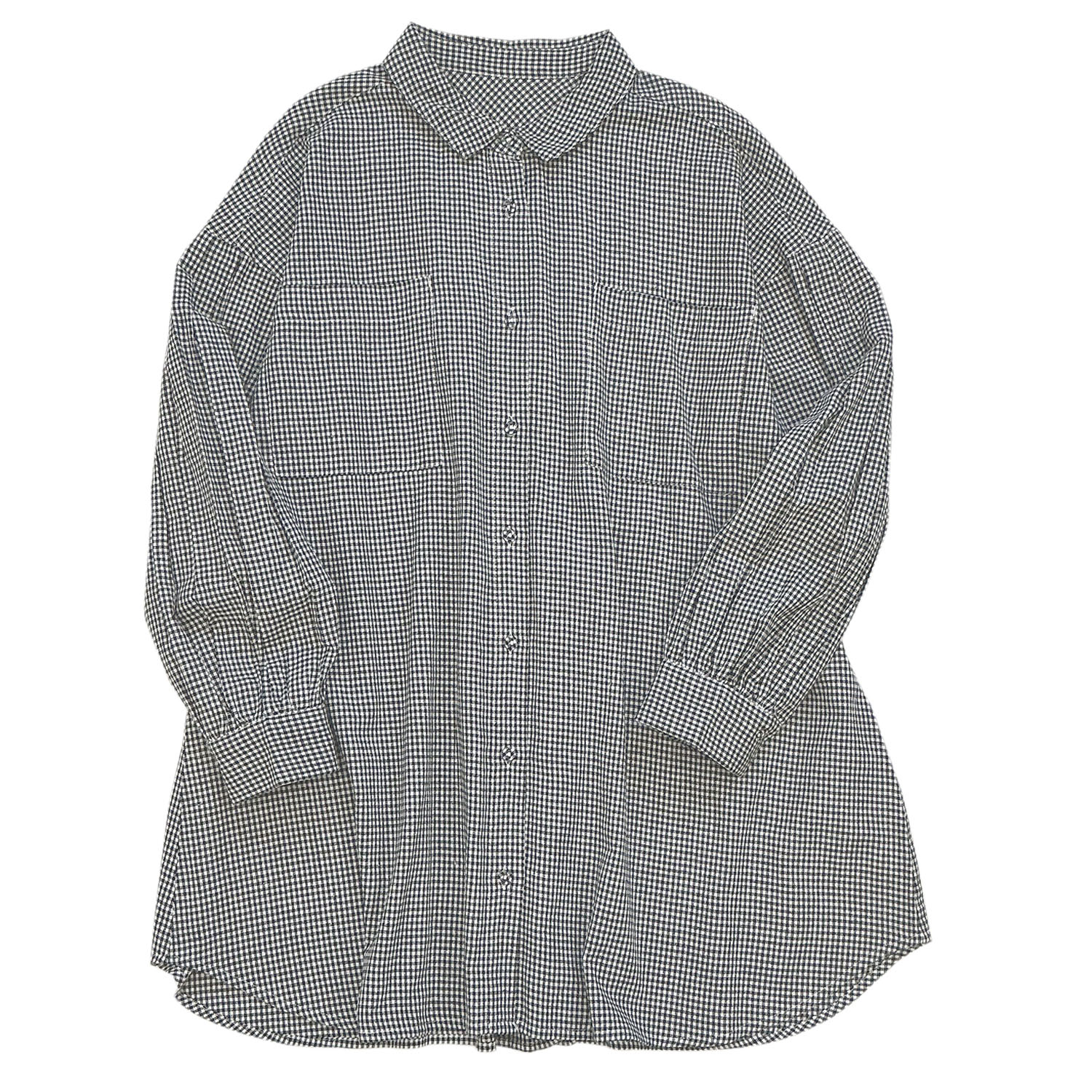 チェック＆ストライプチュニックシャツワンピース - 画像18