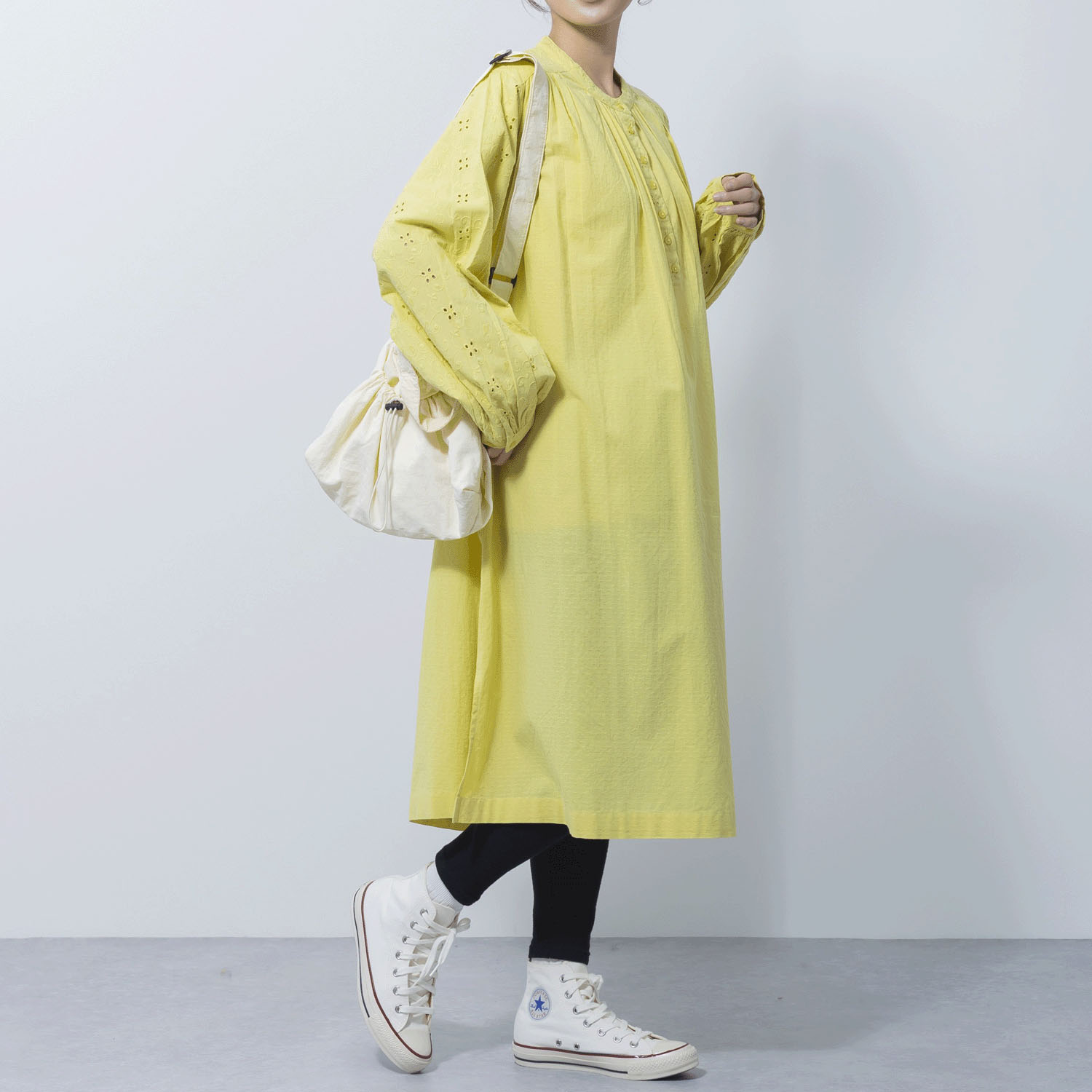 ヨーク＆袖刺繍ワンピース - 画像8