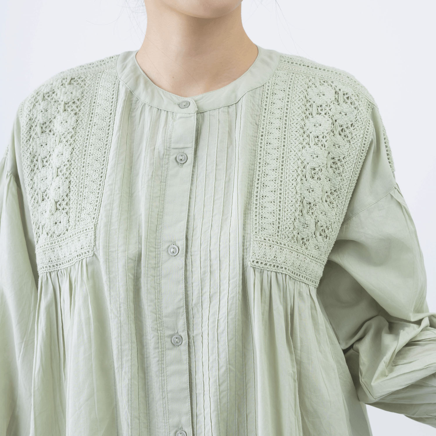 ピンタック＆レース前開きワンピ―ス - 画像15