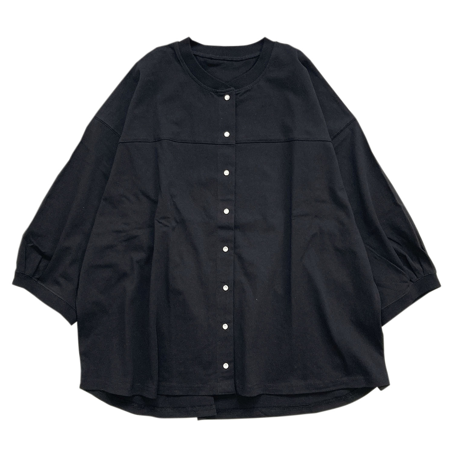 無地天竺パールドット釦カーディガン - 画像5