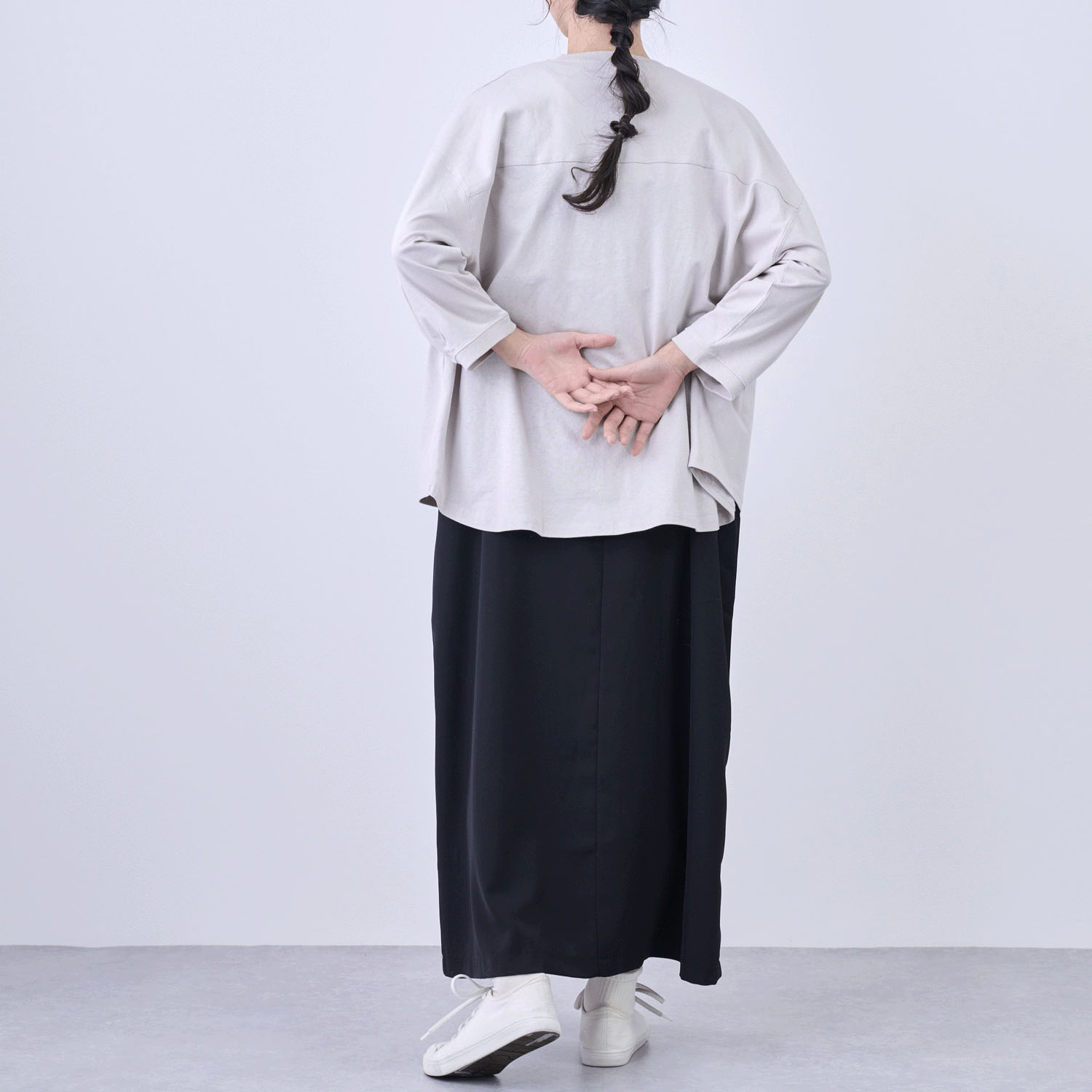 無地天竺パールドット釦カーディガン - 画像9