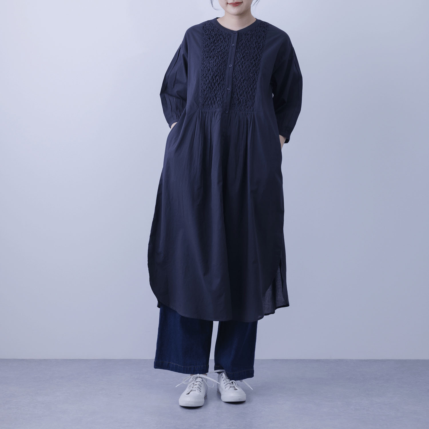 ブザムスモッキング前開きワンピース - 画像8