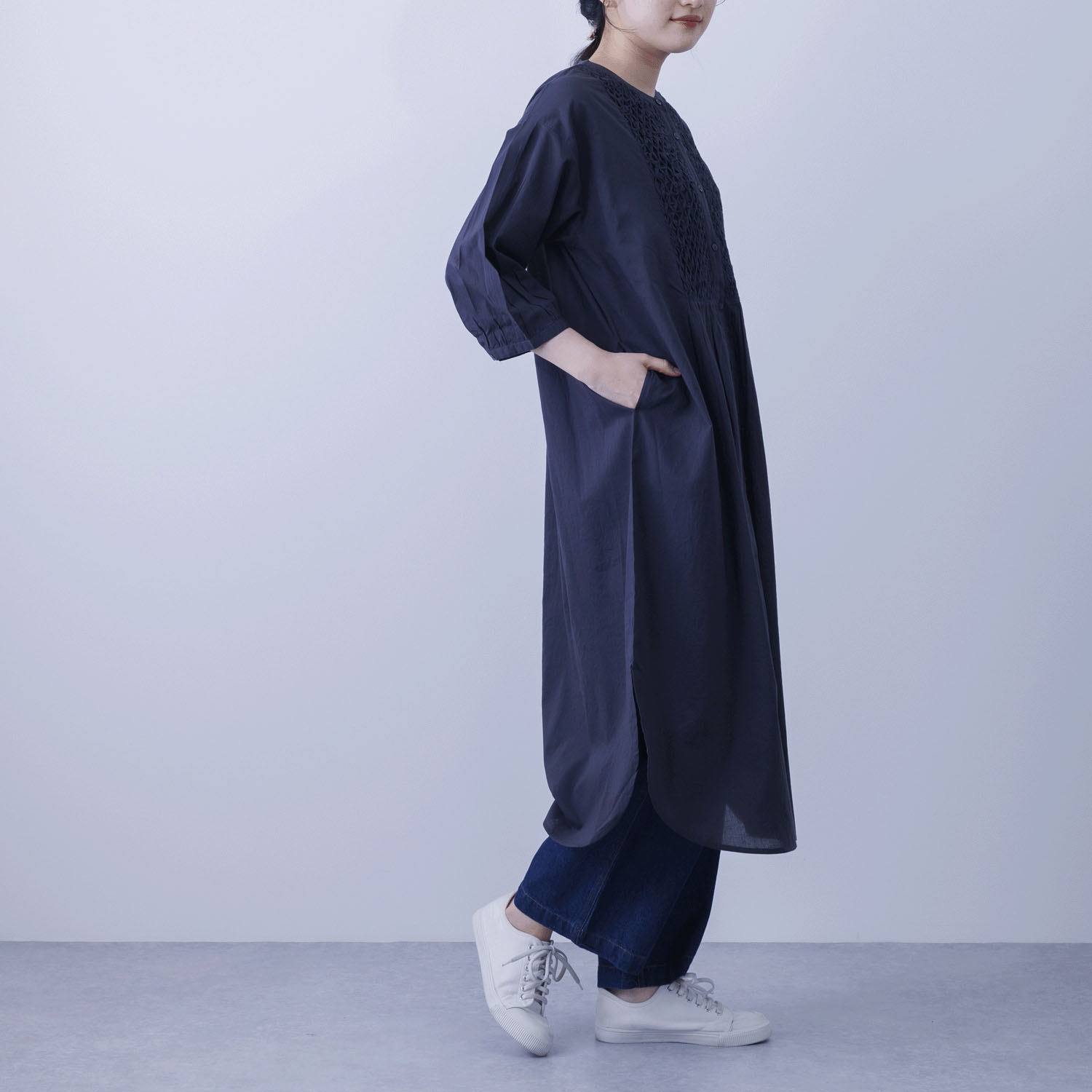 ブザムスモッキング前開きワンピース - 画像9