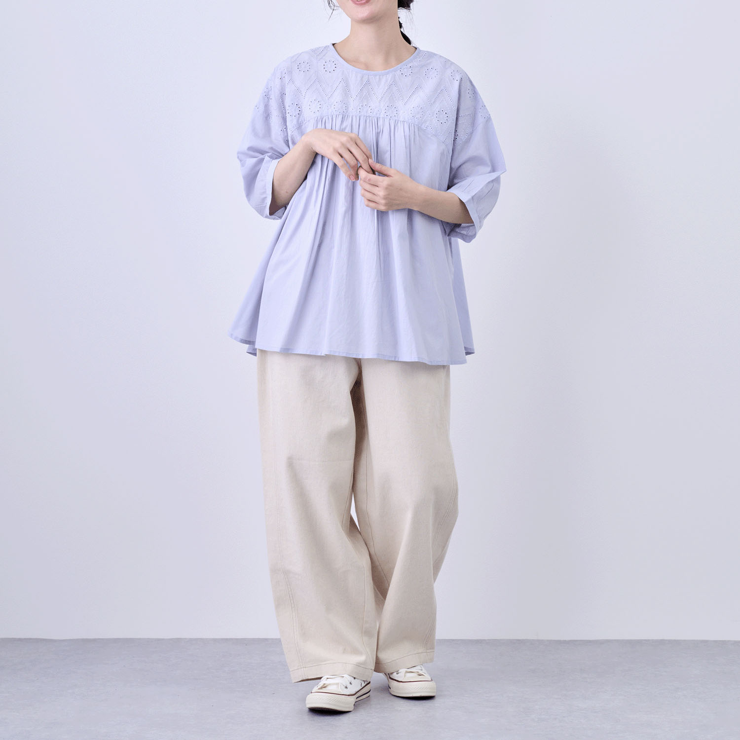 前ヨークシフリーギャザーブラウス - 画像17