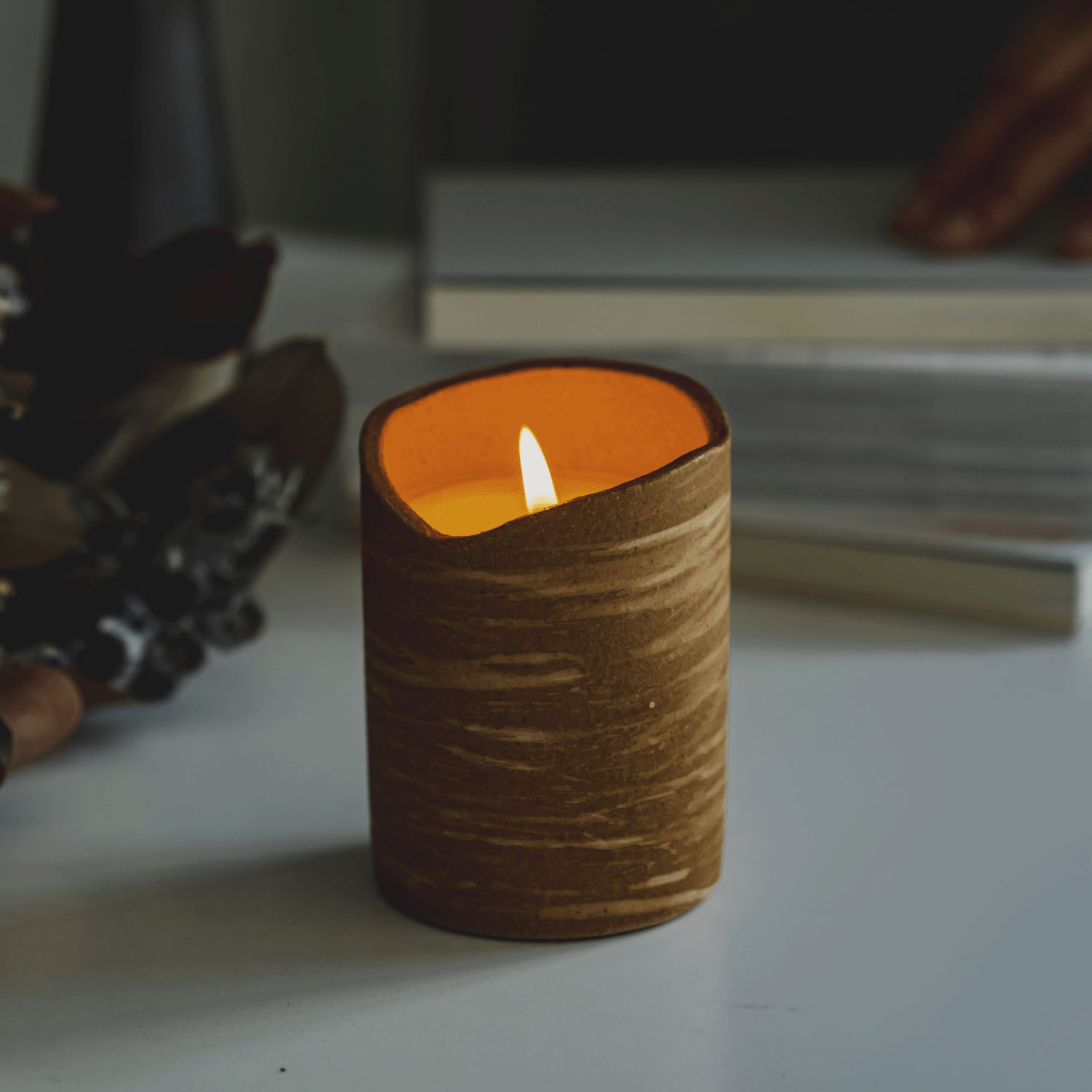 陶器入りアロマキャンドル - 画像1