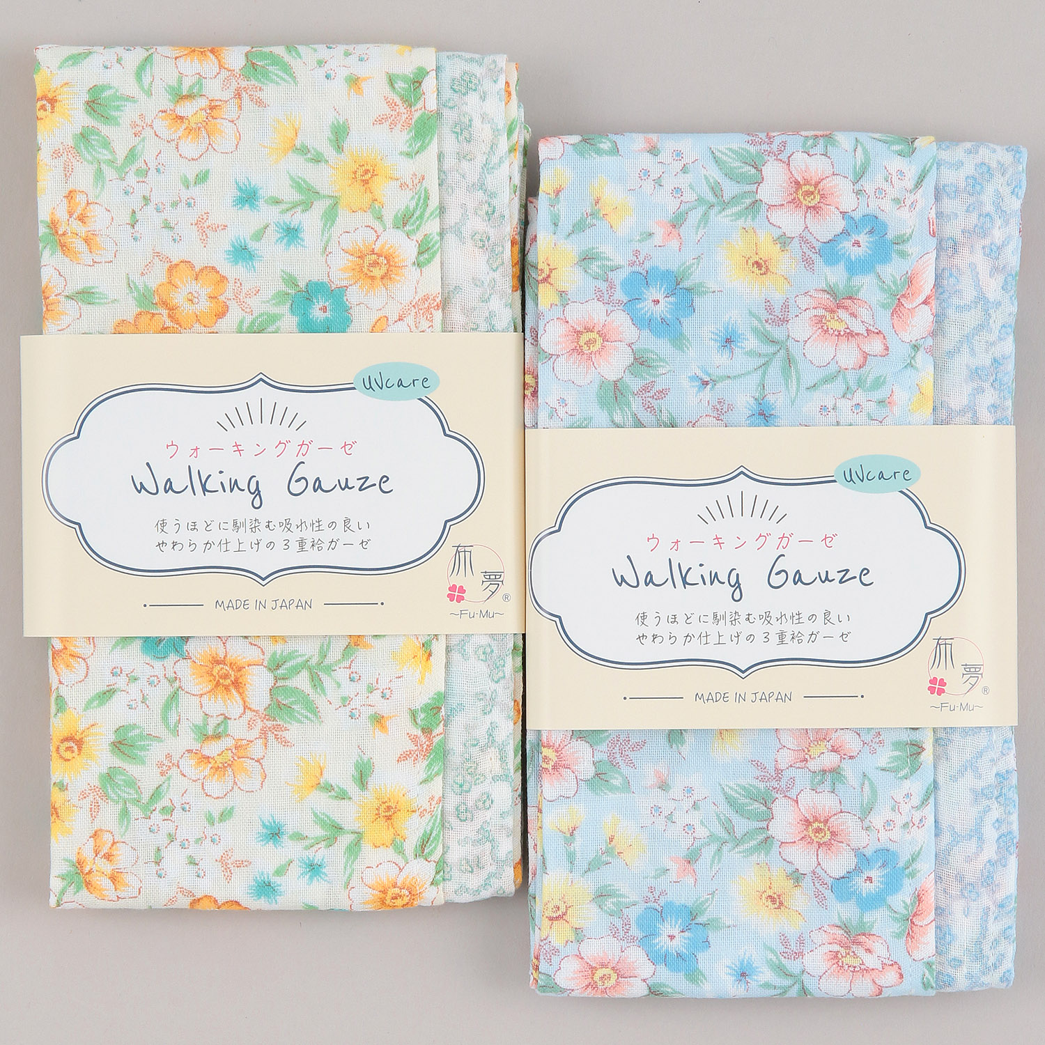 ウォーキングガーゼ UV加工 小花 - 画像1