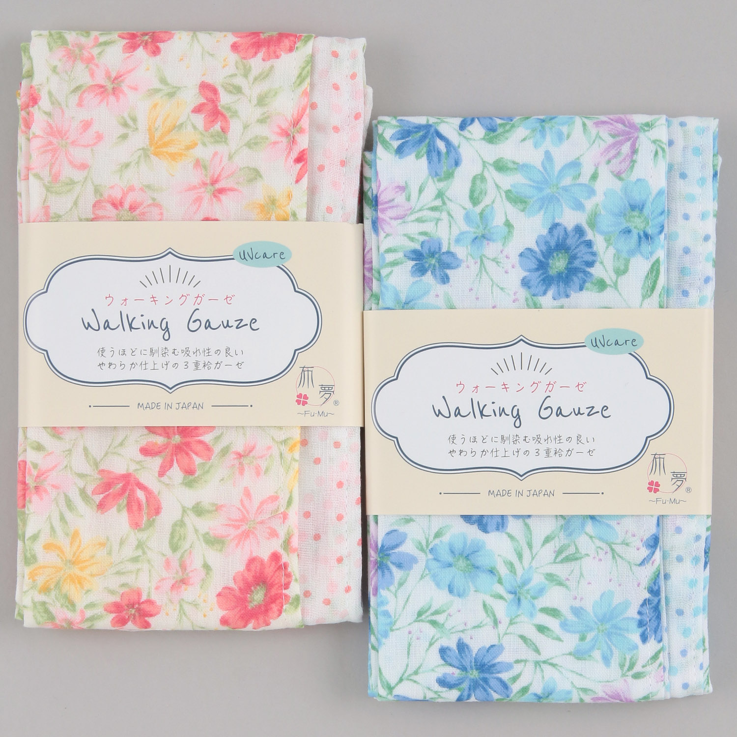 ウォーキングガーゼ UV加工 フルール - 画像1