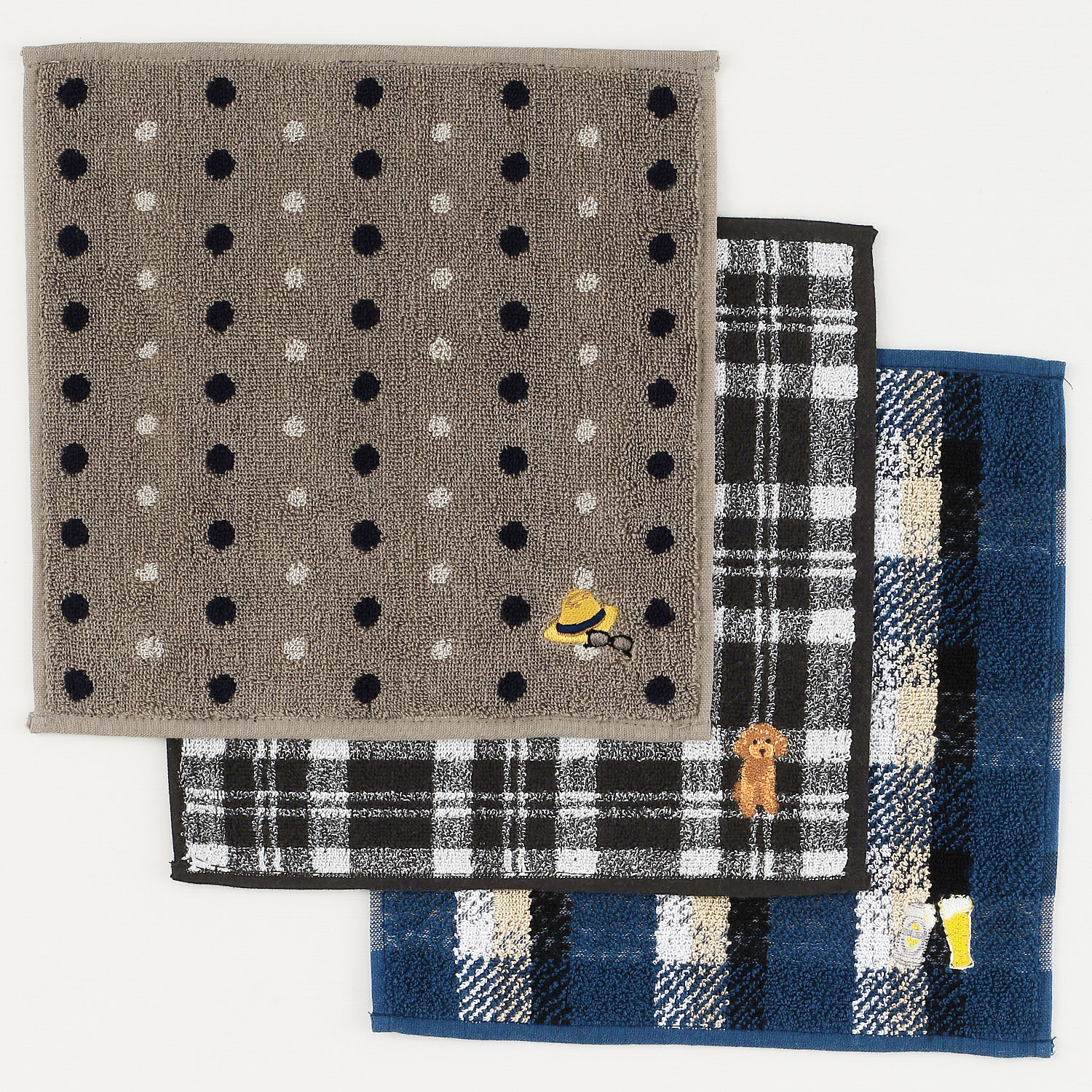 オトナ男子 ジャガードタオルハンカチ - 画像1