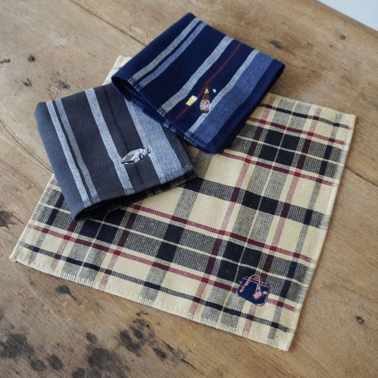 オトナ男子ガーゼタオルハンカチ - 画像1