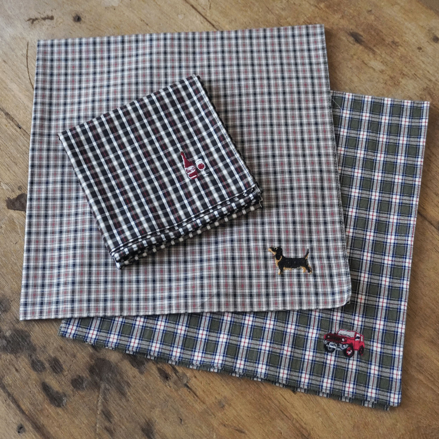 オトナ男子 先染めハンカチ - 画像1