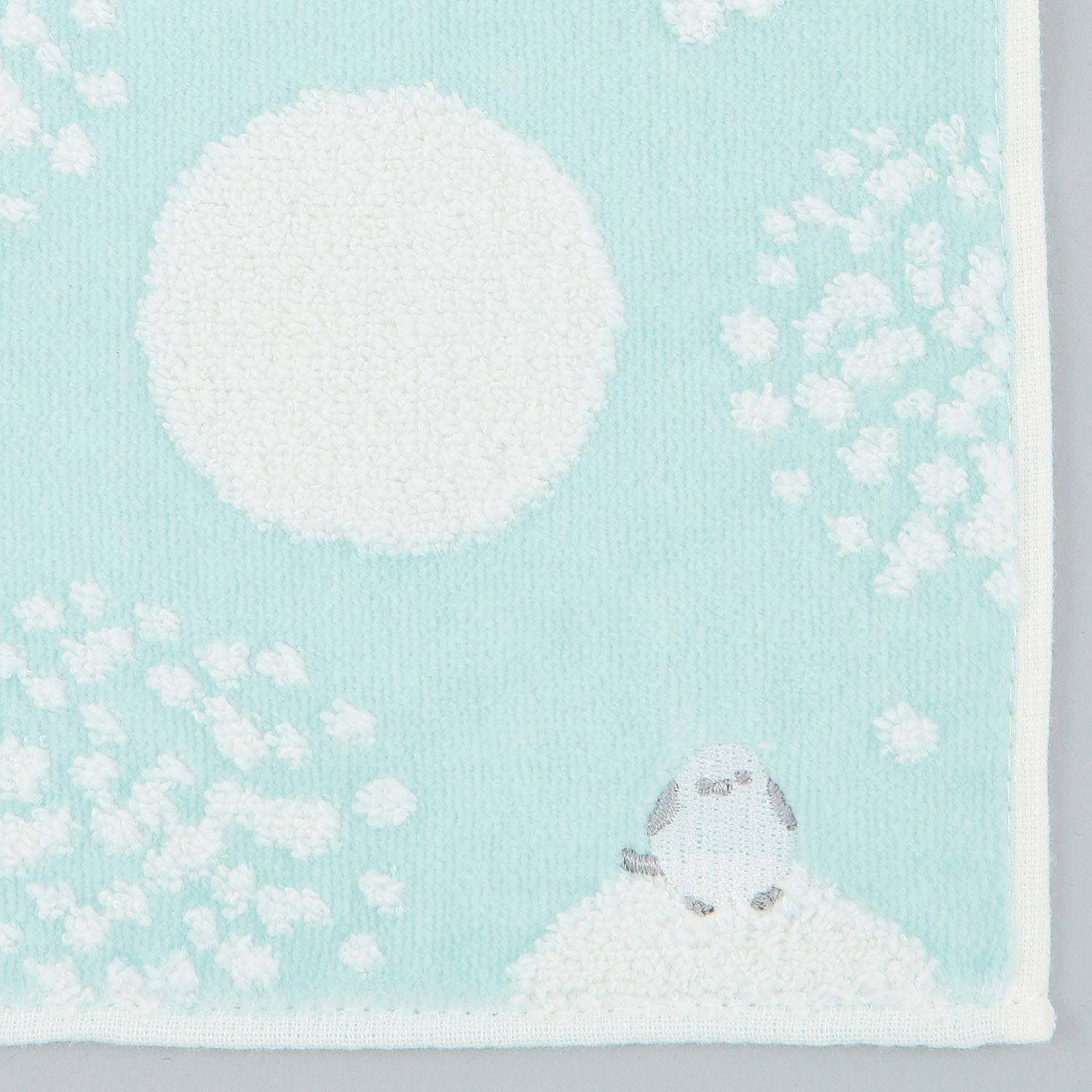 無撚糸タオルハンカチ シマエナガ刺繍 - 画像4