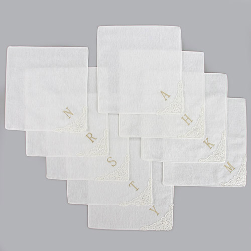 婦人 今治イニシャルタオルハンカチ - 画像1