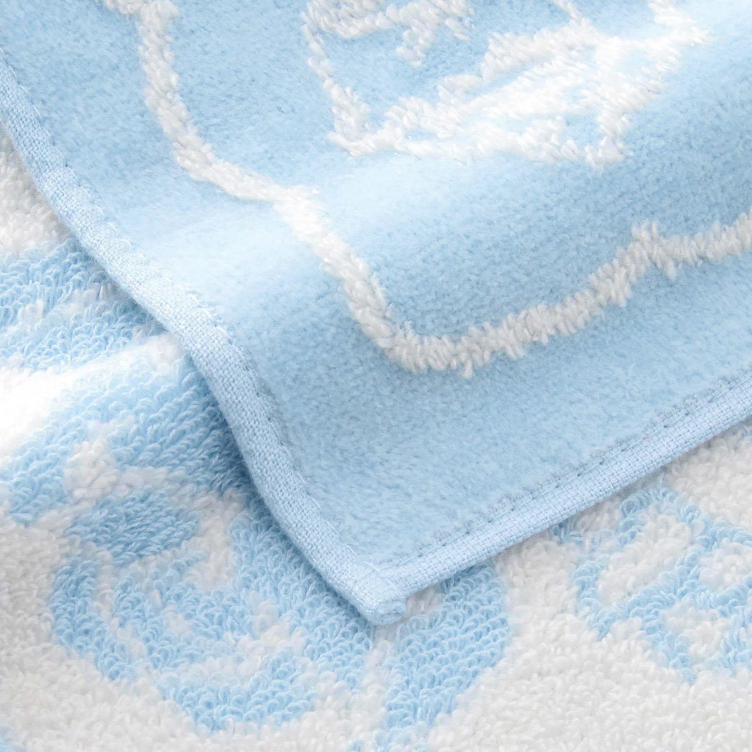 無撚糸ミニタオルハンカチ スカラップバラ - 画像5