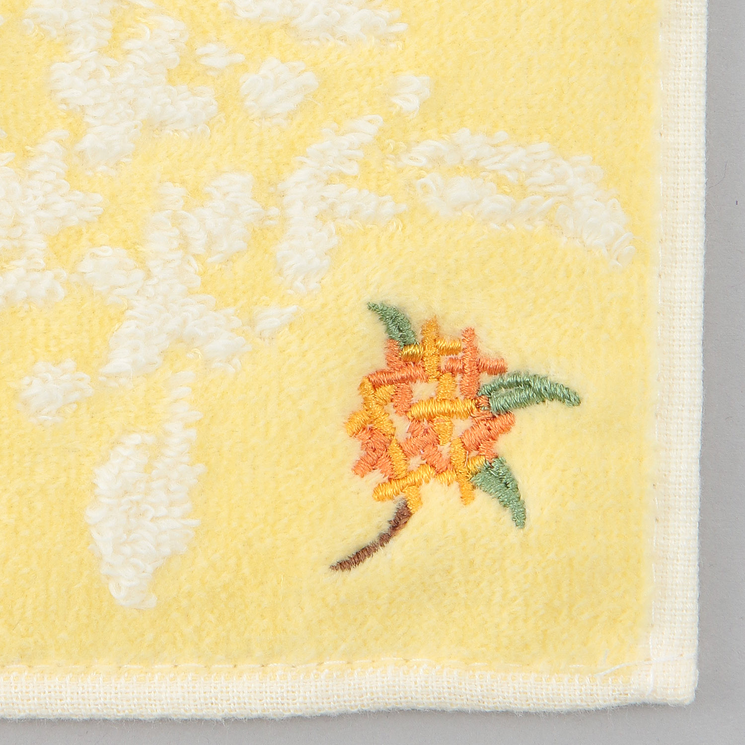 無撚糸ミニタオルハンカチ 金木犀 - 画像3