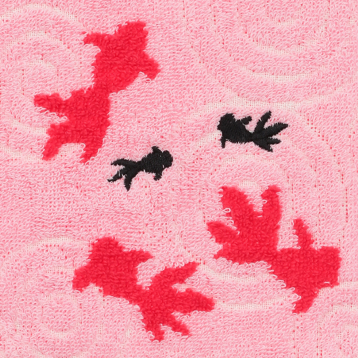 大正浪漫ジャガード刺繍タオルハンカチ 金魚 - 画像4