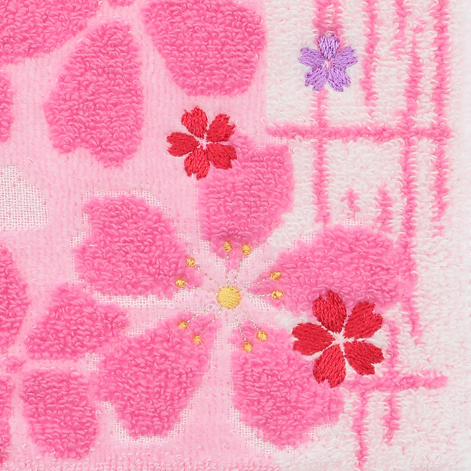 【在庫限り終了】大正浪漫ジャガード刺繍タオルハンカチ 桜 - 画像3