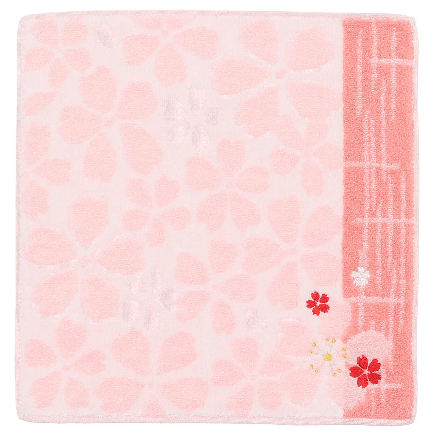 【在庫限り終了】大正浪漫ジャガード刺繍タオルハンカチ 桜 - 画像5