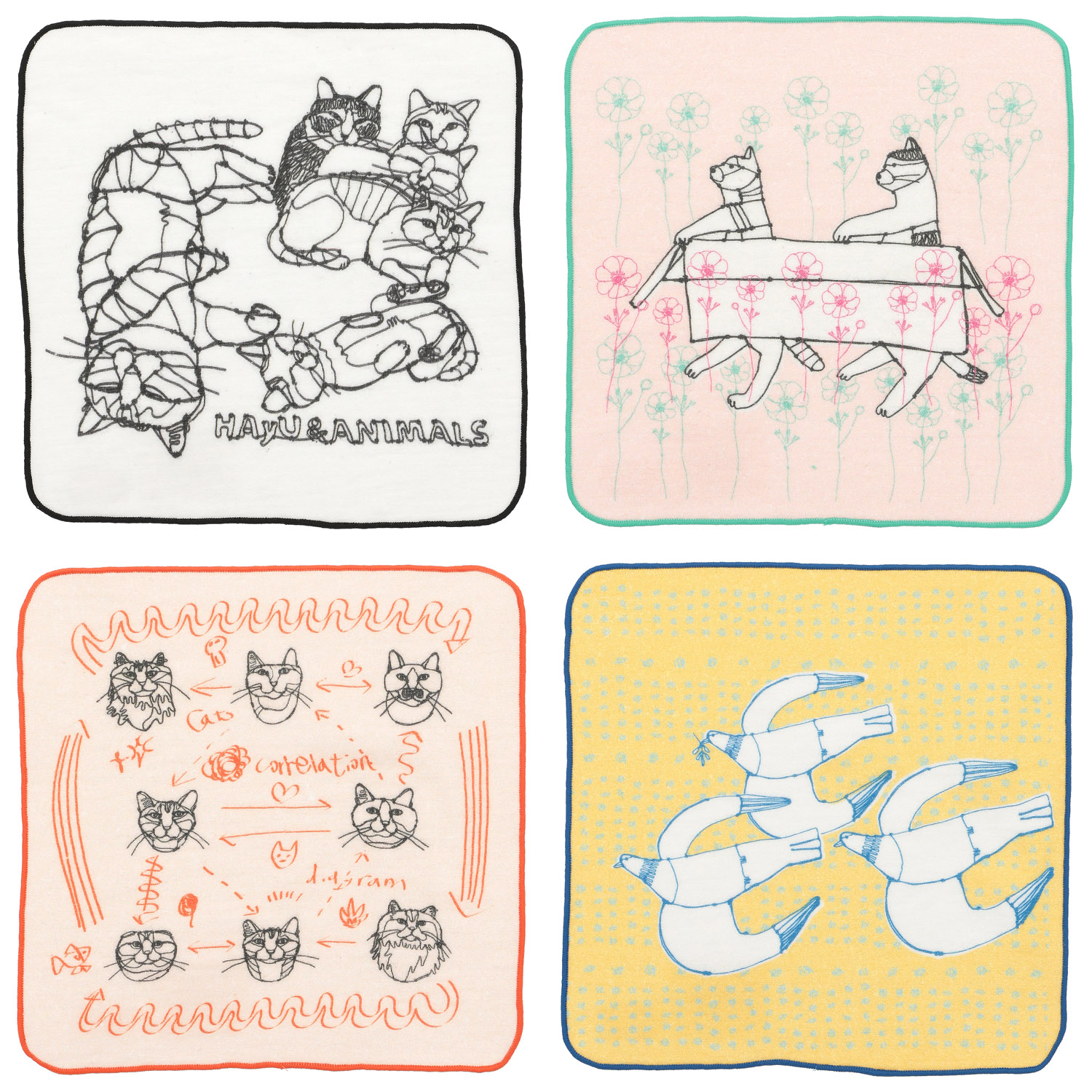 ＋HAyU fabric  ガーゼタオルハンカチ - 画像1